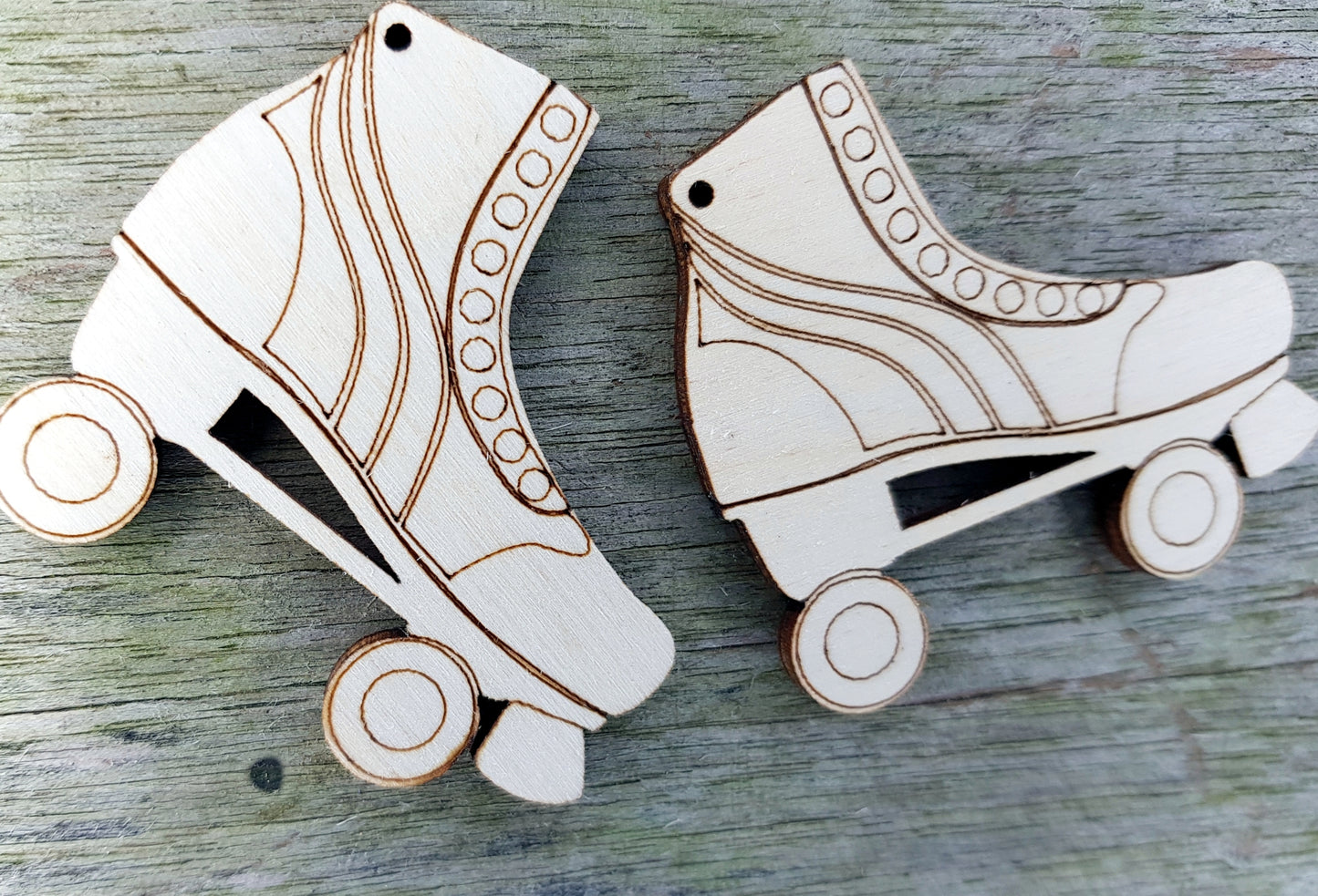 10 wooden shapes by CP for crafts 90's 80's themed jewelry earrings making wood blanks snickers cassette