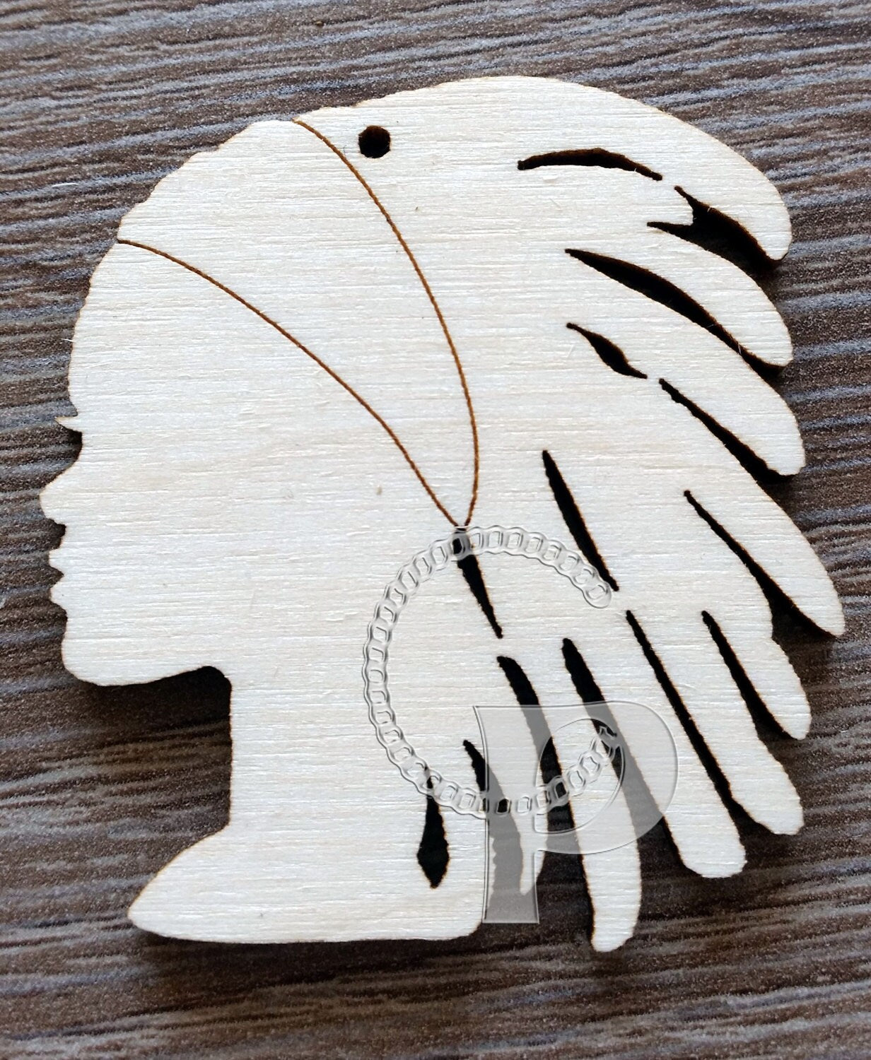 10 wooden cut outs Africa girl natural hair shapes for jewelry earrings making laser cut crafts Afro silhouette unfinished wood
