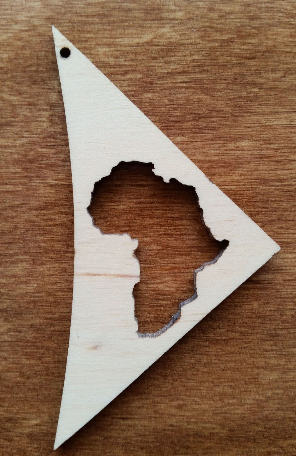 Wooden shapes of Africa 10 cut outs for jewelry earrings making laser cut crafts natural wood unfinished