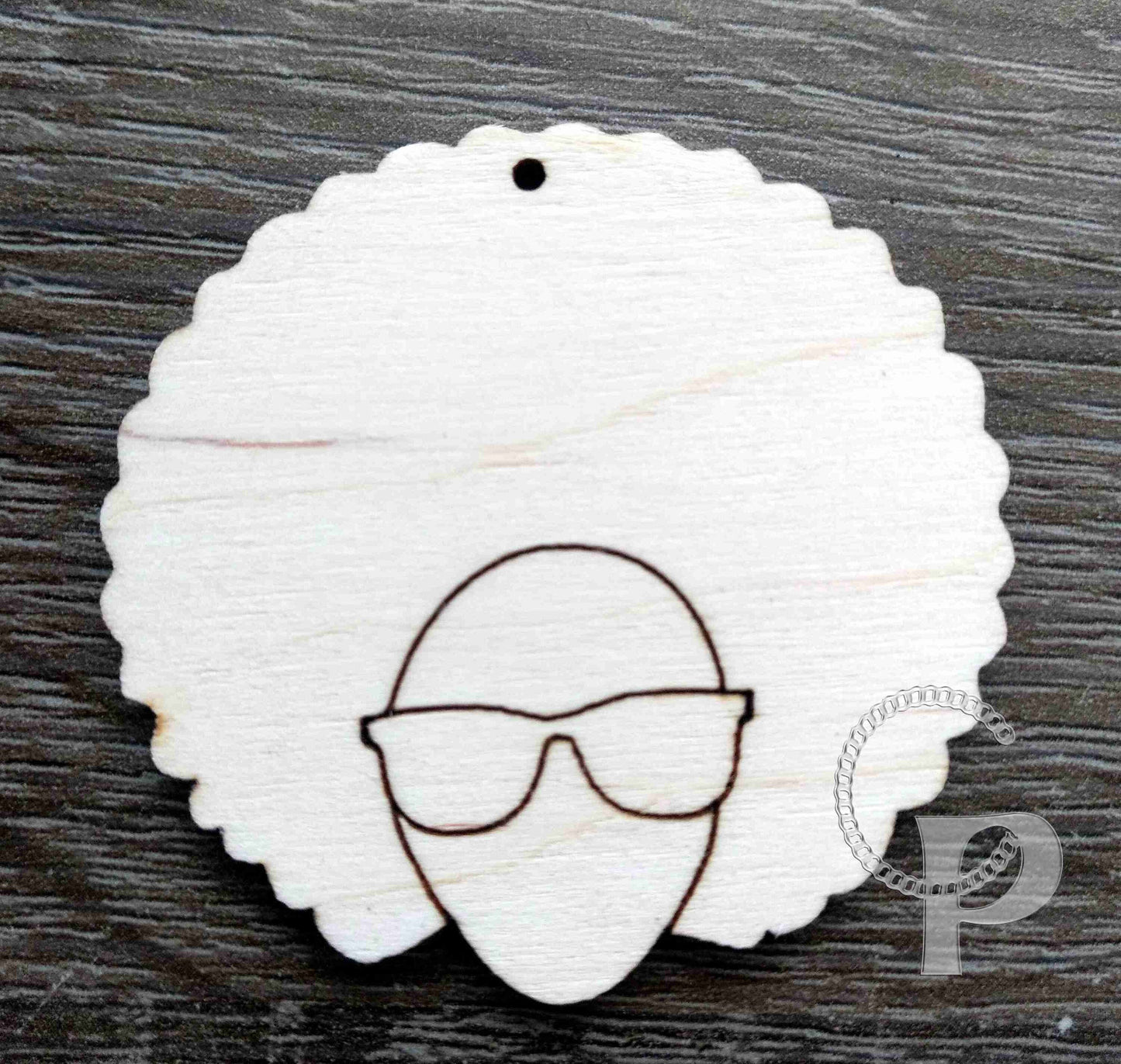10 plain wooden Africa girl natural hair glasses shapes jewelry earrings making laser cut crafts Afro silhouette puff fro Free postage