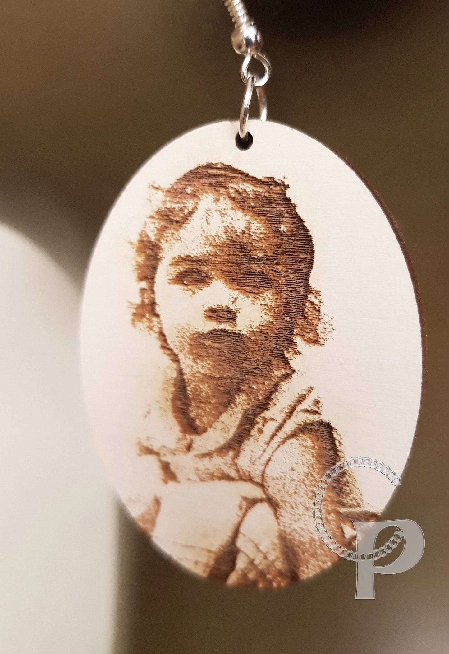 Your Photo earrings Personalized natural wooden laser cut and engraved earrings your photo on the earrings