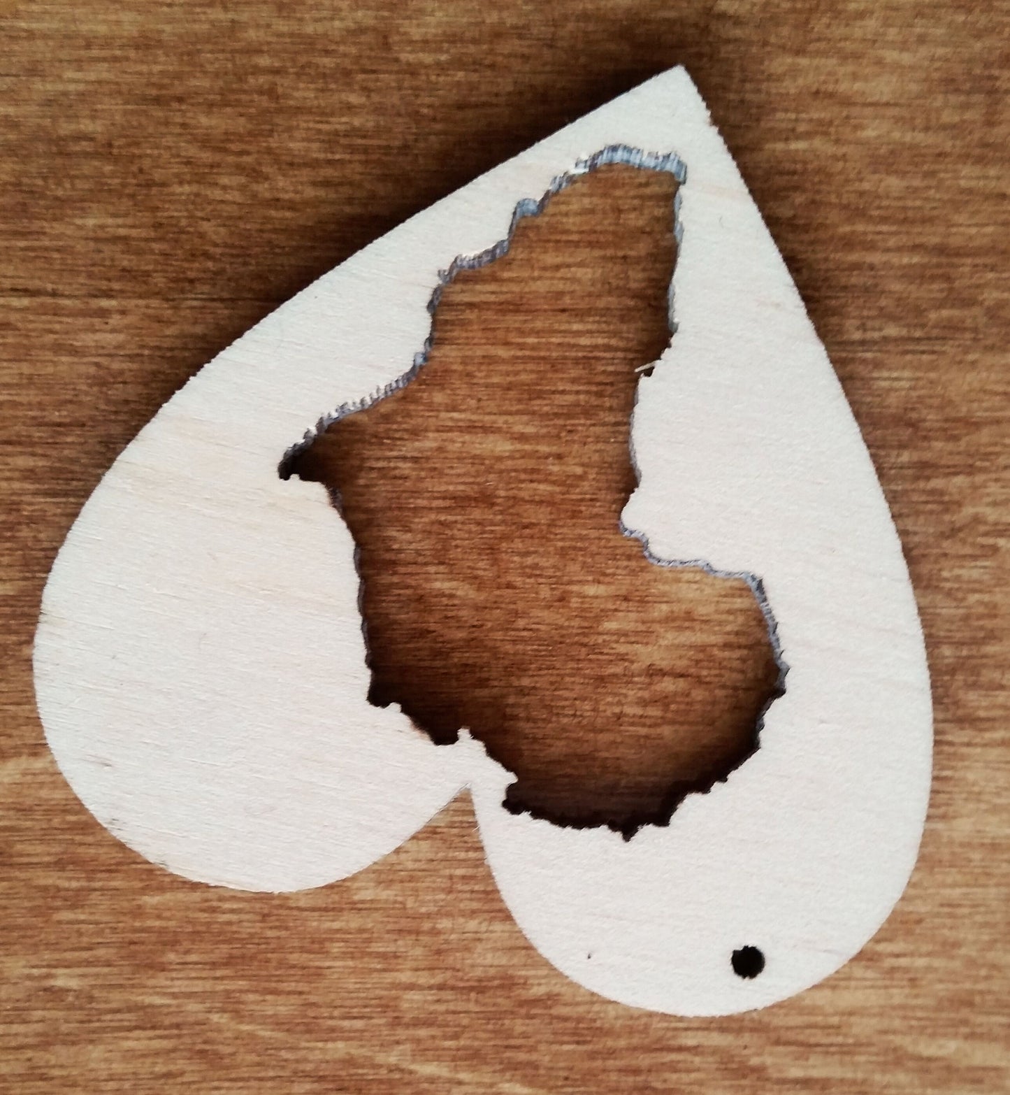 Wooden shapes of Africa 10 cut outs for jewelry earrings making laser cut crafts natural wood unfinished