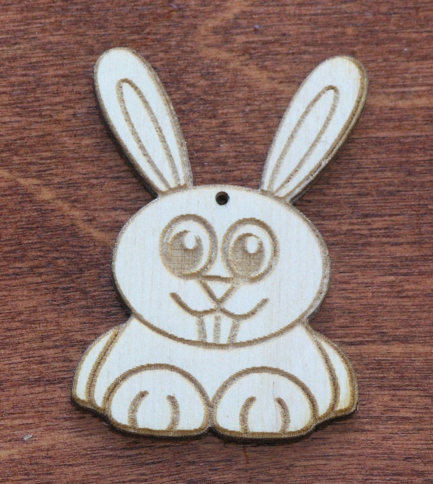 Wooden shapes Easter bunny chick egg natural wood crafts decoration unfinished 10 pieces wood laser cut