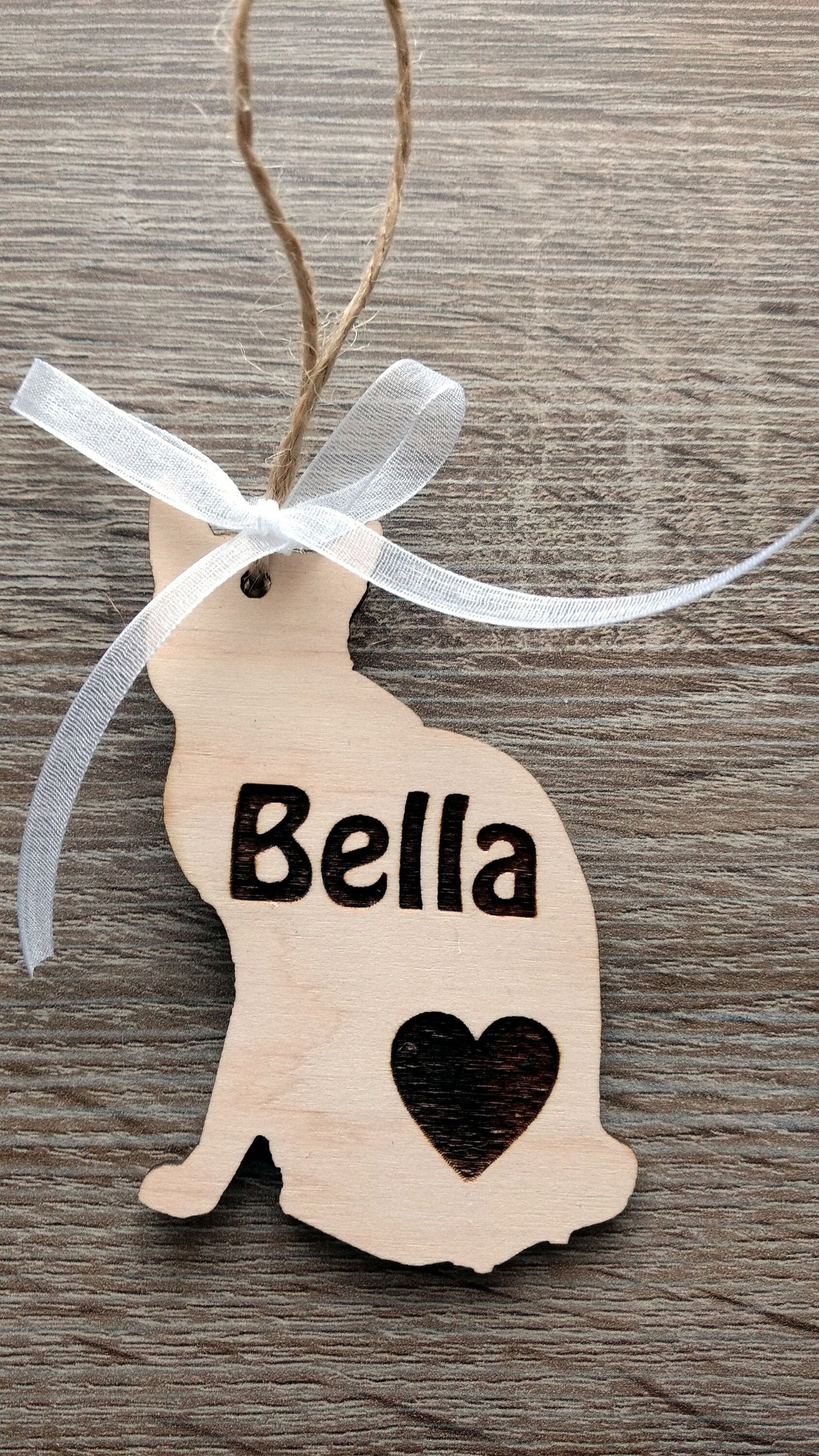Wooden pet memorial ornaments cat dog bone gift paw personalized decoration