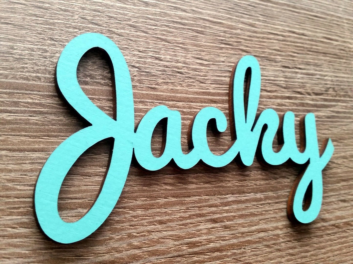 Personalized wooden plaque kids bedroom child name sign laser cut self-adhesive wood wall sticker nursery sign