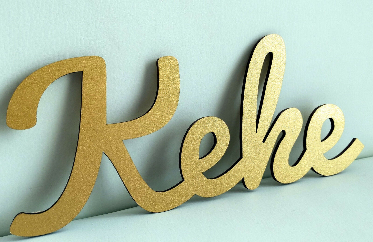 Personalized wooden plaque kids bedroom child name sign laser cut self-adhesive wood wall sticker nursery sign