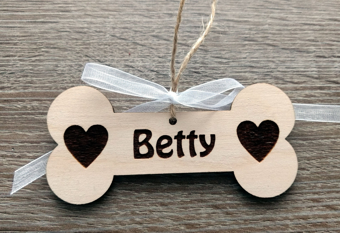 Wooden pet memorial ornaments cat dog bone gift paw personalized decoration