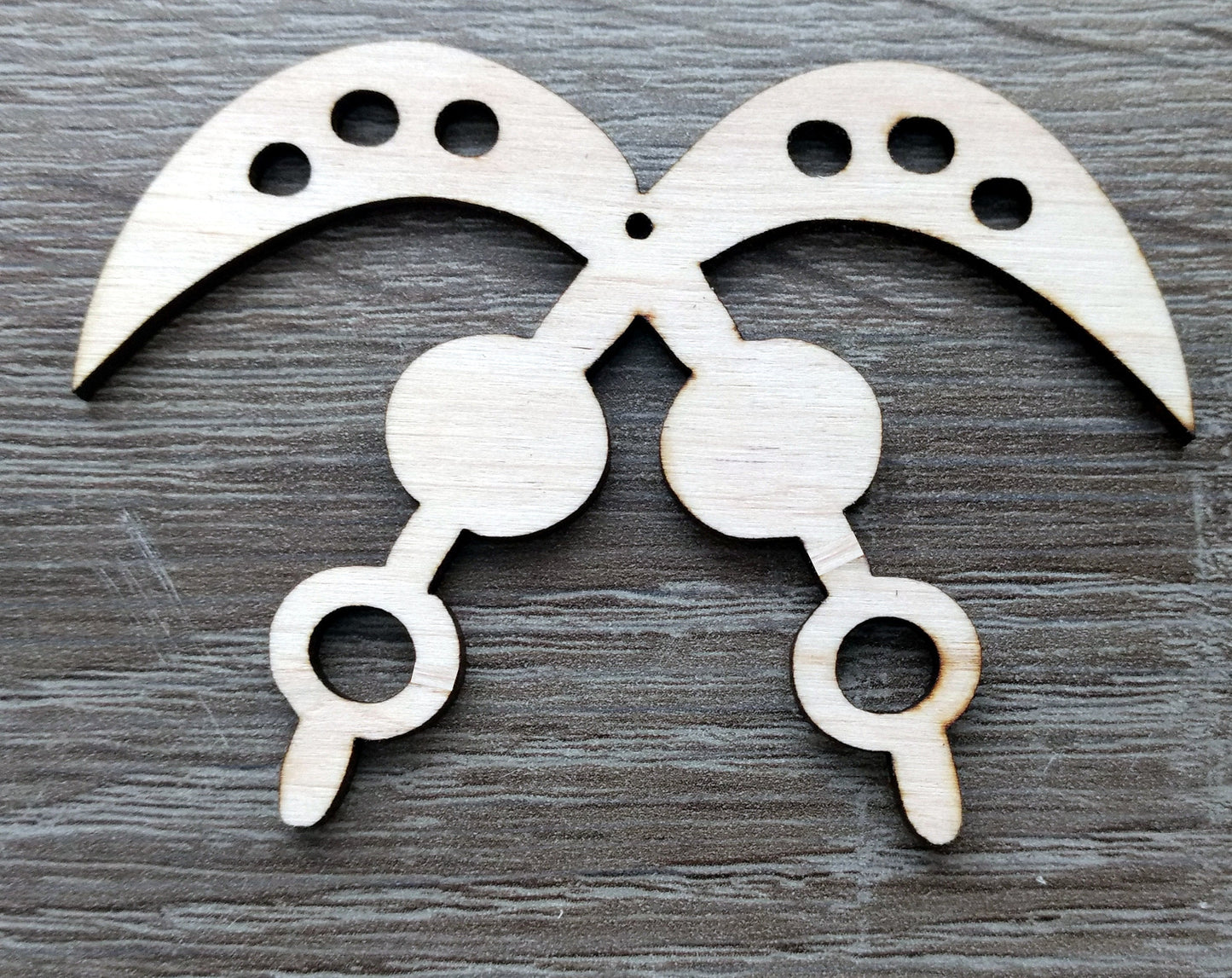 10 x plain wooden Adinkra symbols Akoben shapes for jewelry earrings making large unfinished craft supplies