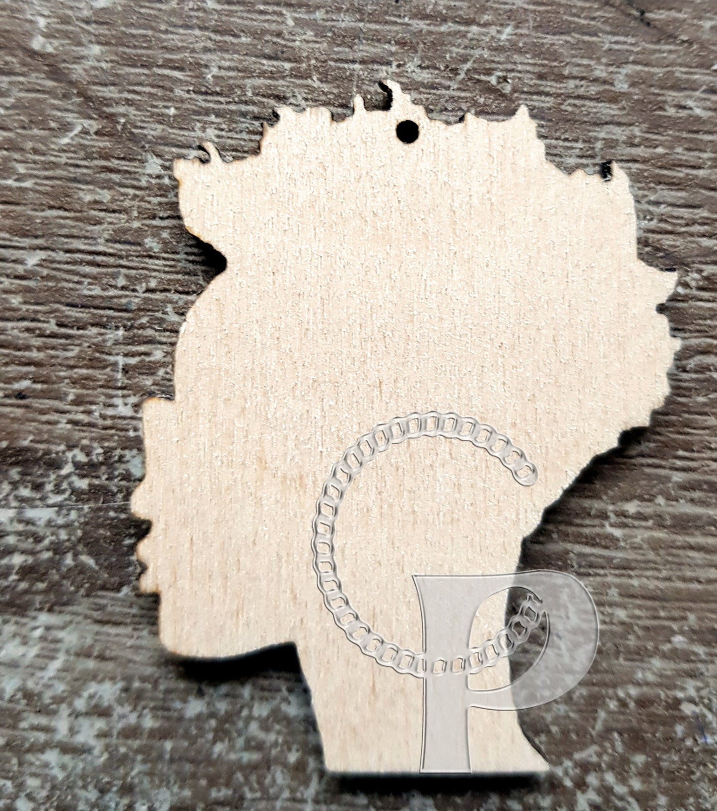 10 plain wooden Africa girl natural hair shapes jewelry earrings making laser cut crafts short Afro silhouette unfinished Free postage