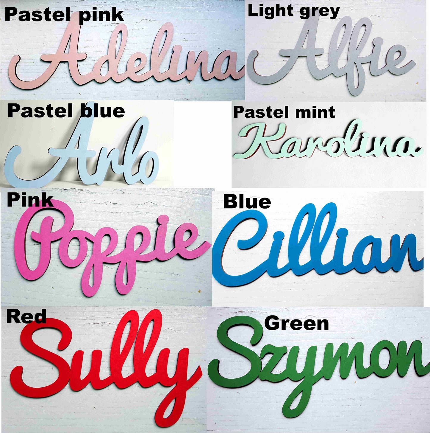 Personalized wooden heart plaque kids bedroom child nursery name sign wood