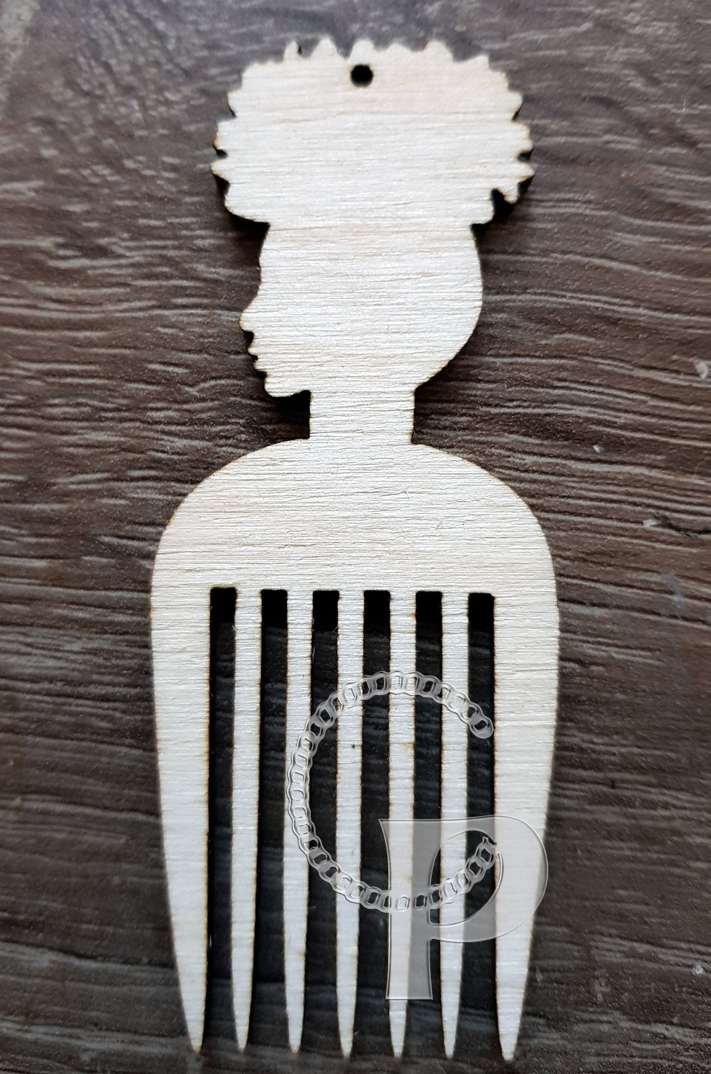 10 plain wooden Afro pick natural hair girl shapes jewelry earrings making blanks laser cut crafts Afro pick comb silhouette Free postage