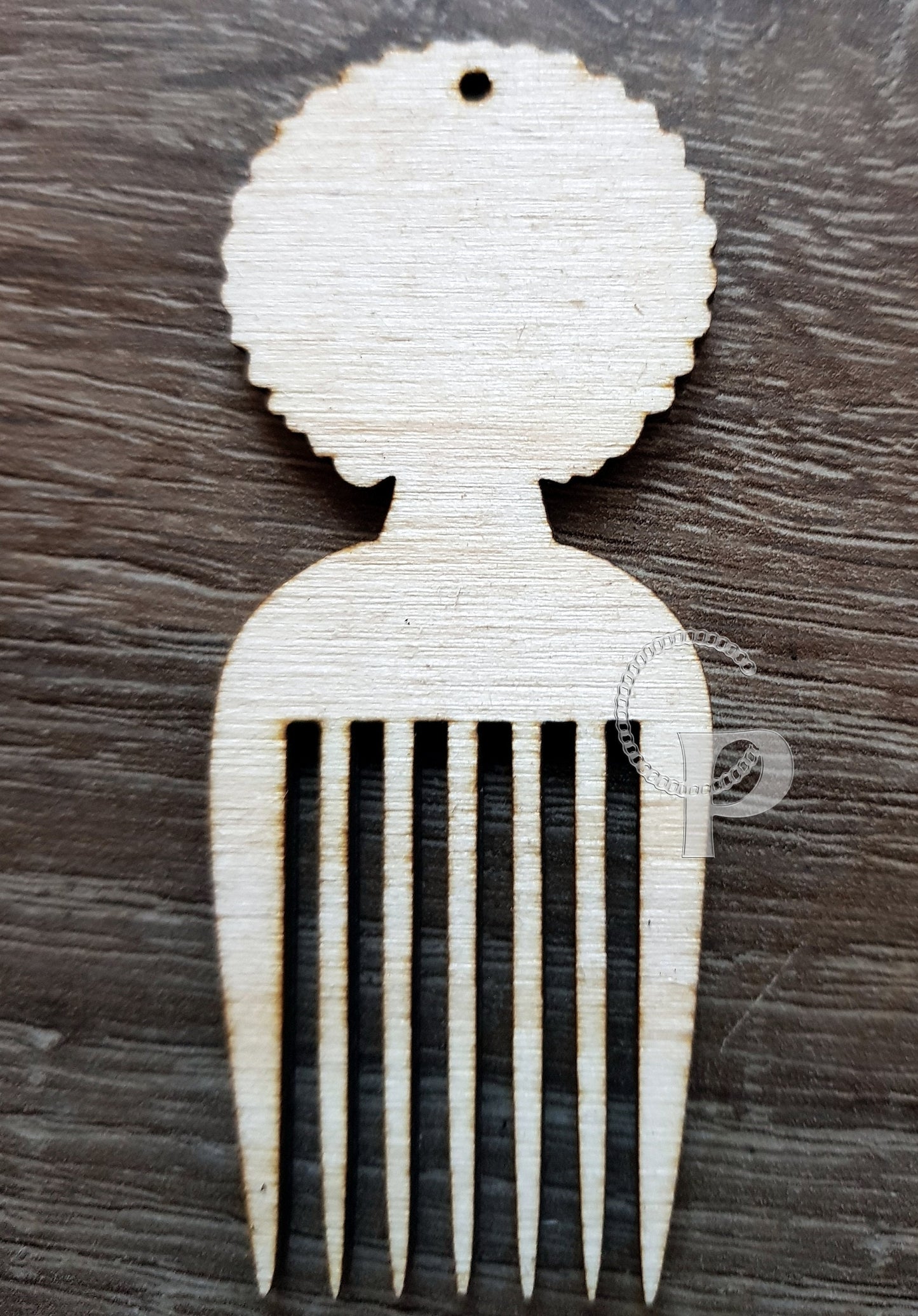 10 plain wooden Afro pick natural hair girl shapes jewelry earrings making blanks laser cut crafts Afro pick comb silhouette Free postage