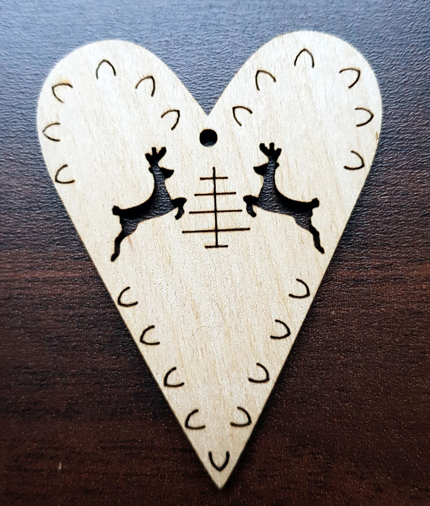 Wooden Christmas ornaments Nordic Scandi simple natural wood crafts decoration 10 pieces wood laser cut