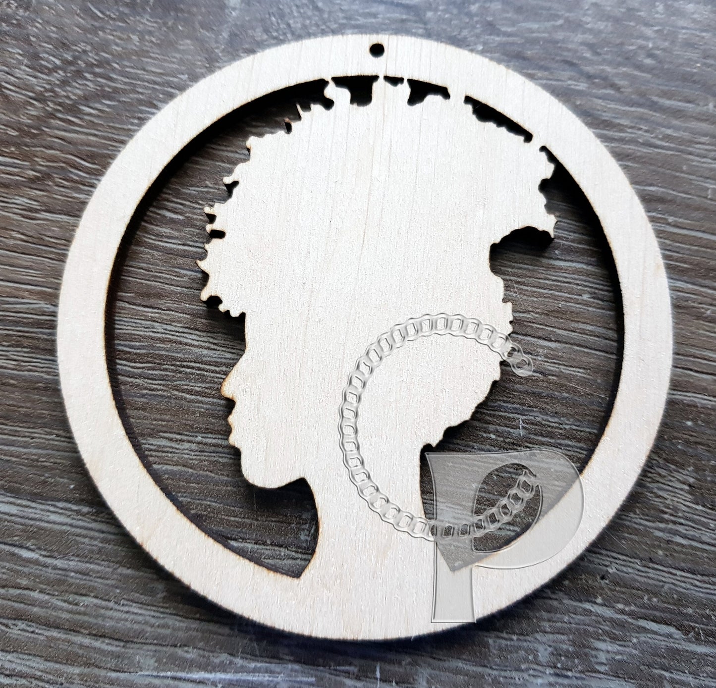 Wooden earrings base Africa girl natural hair shapes hoops for jewelry earrings making