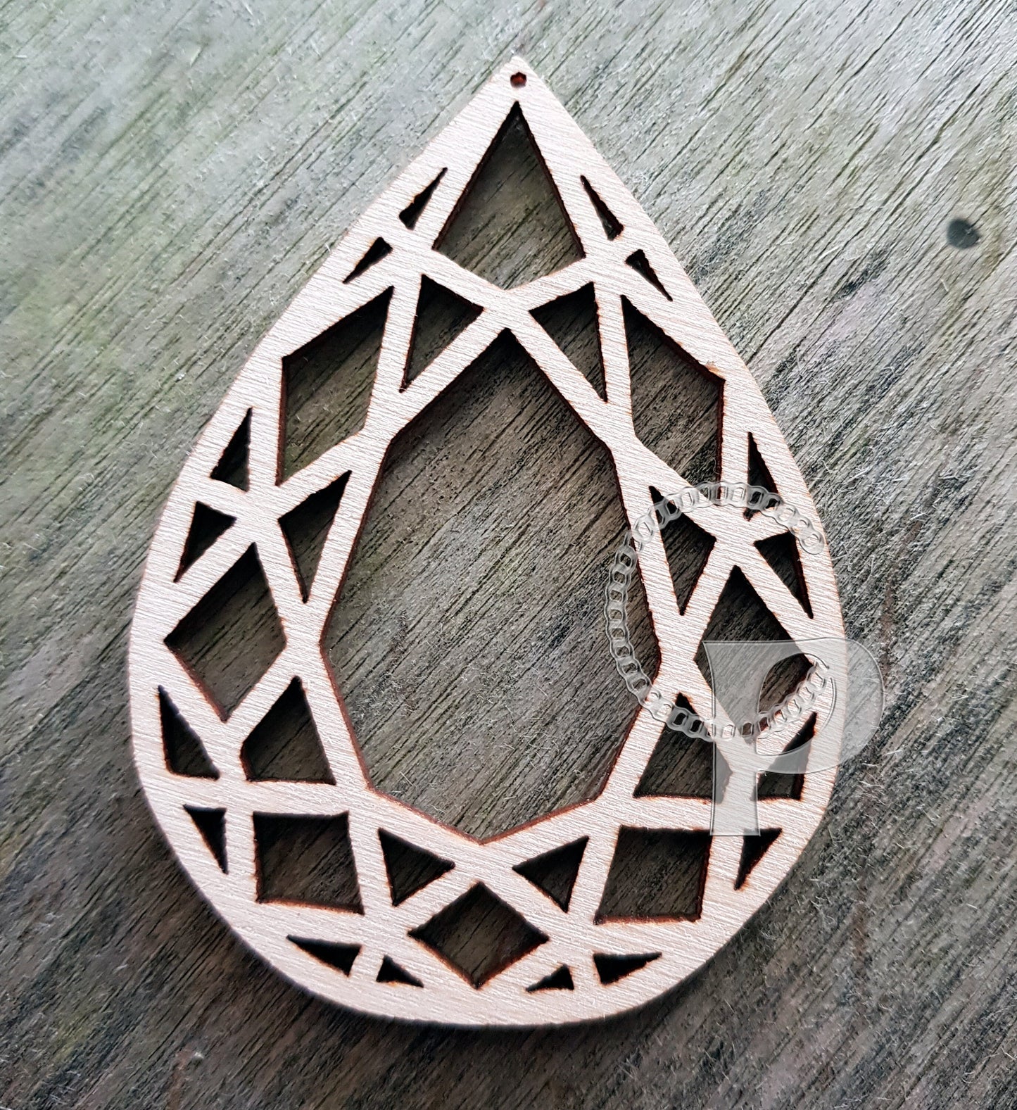 Unfinished wood shapes x 10 for jewelry making geometric jewel shapes laser cut for crafts