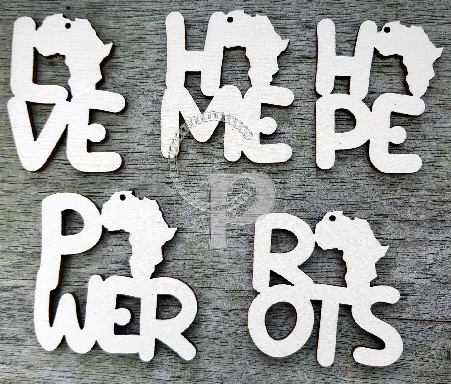 Wooden Africa shapes x10 jewelry earrings making laser cut Afrocentric craft love home hope roots power