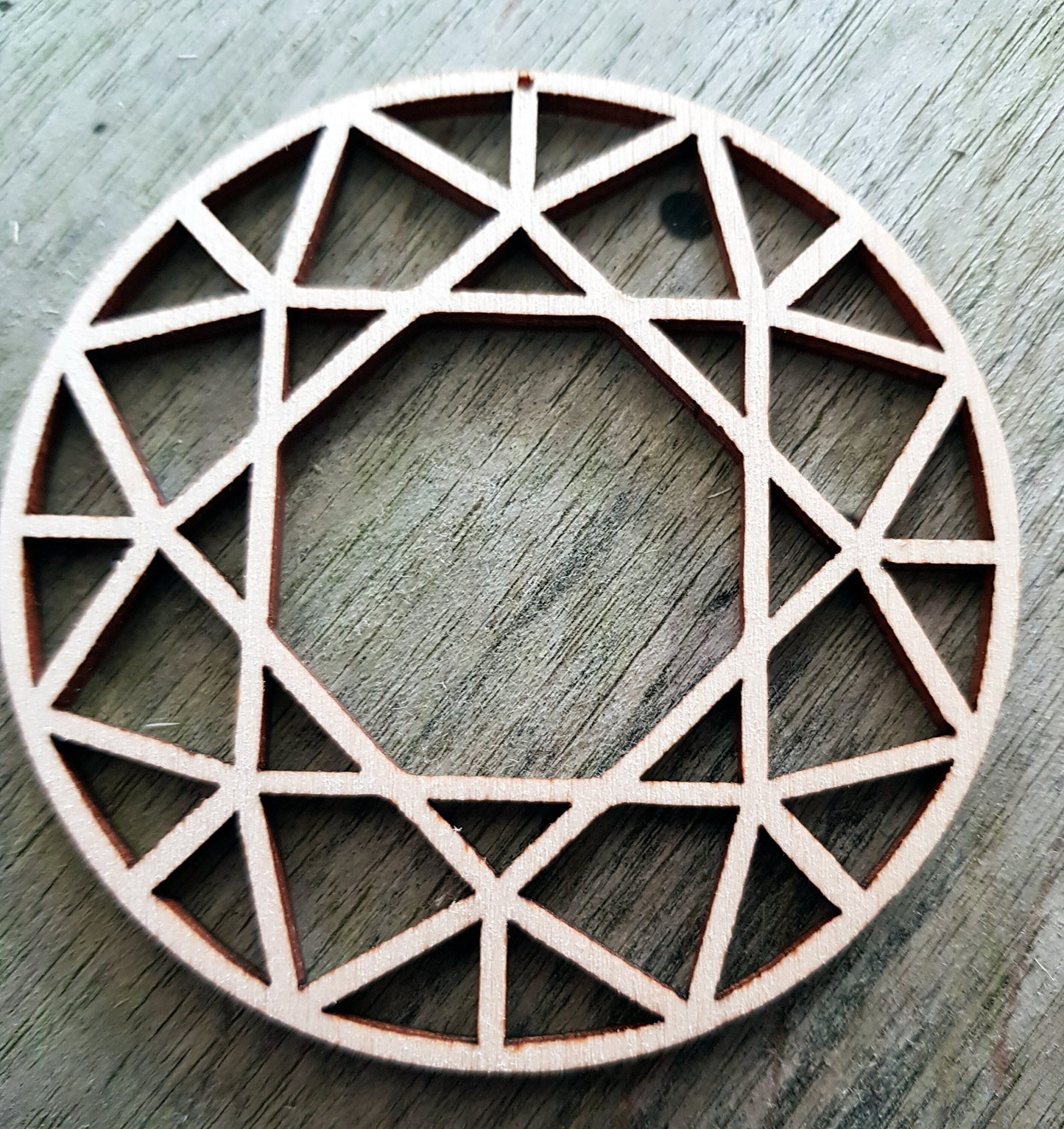 Unfinished wood shapes x 10 for jewelry making geometric jewel shapes laser cut for crafts