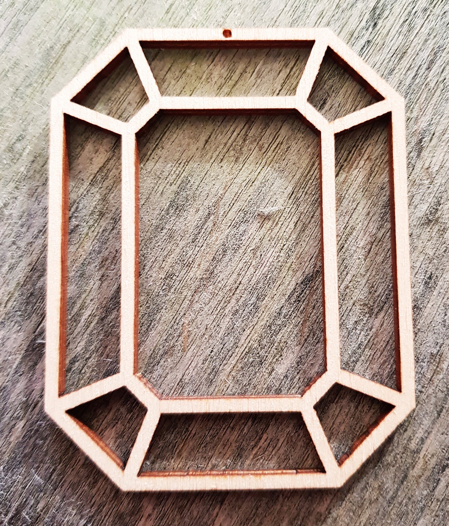 Wood shapes x 10 for jewelry making craft projects geometric jewel shapes laser cutouts