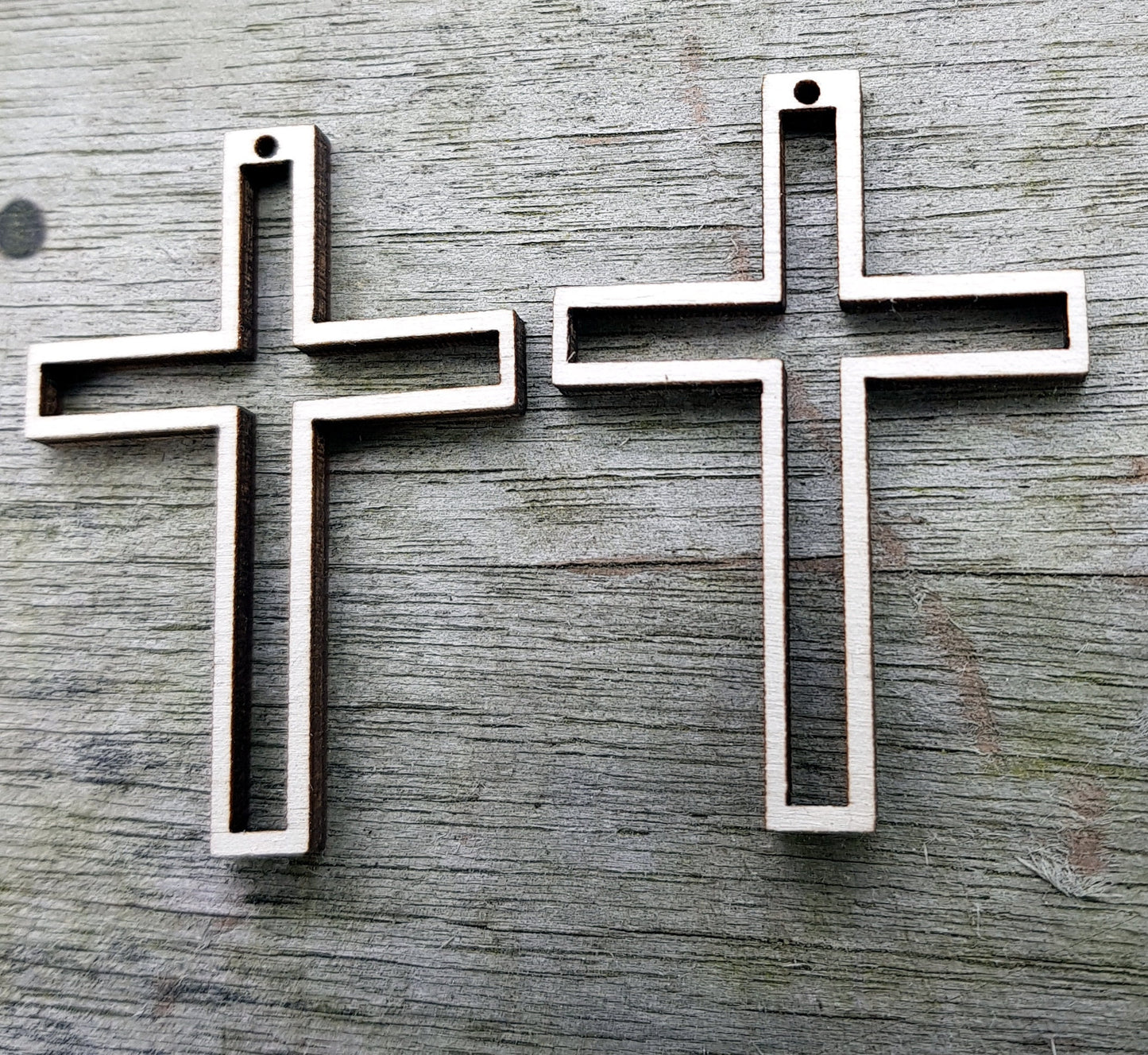 Unfinished wood shapes x 10 cross shapes for jewelry making geometric jewel shapes laser cut for crafts