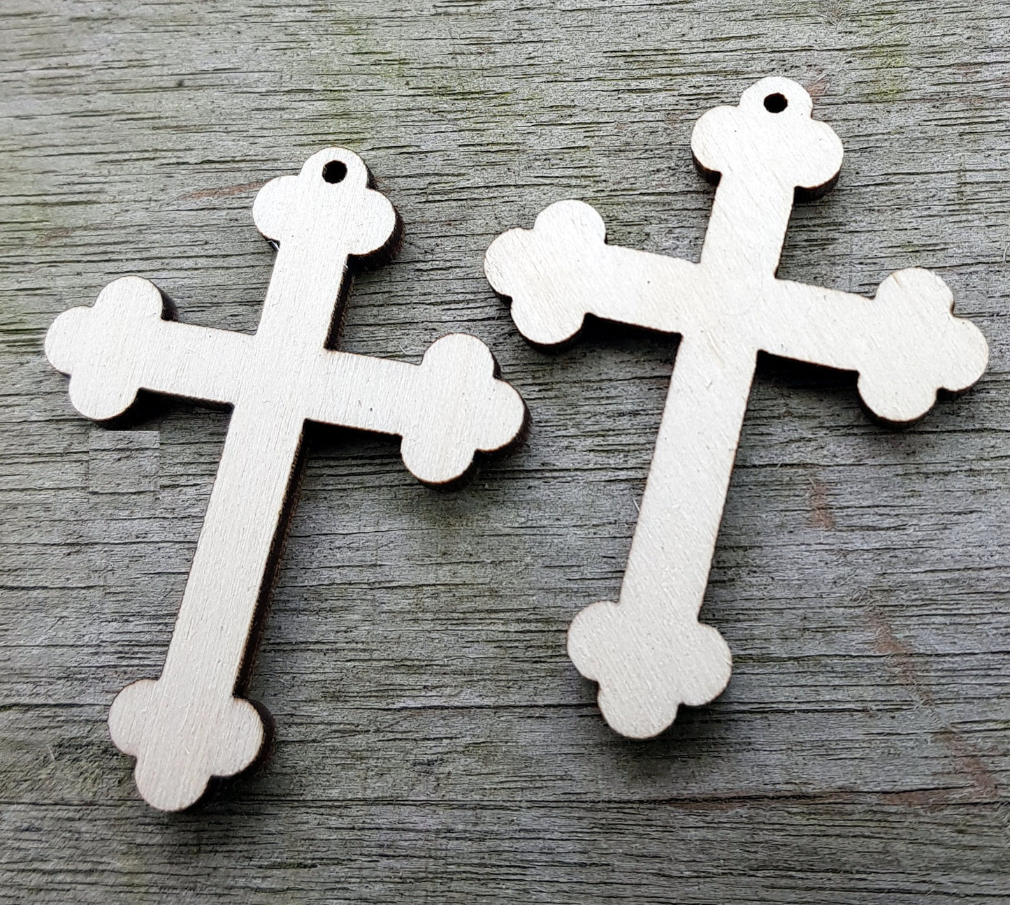 Unfinished wood shapes x 10 cross shapes for jewelry making geometric jewel shapes laser cut for crafts