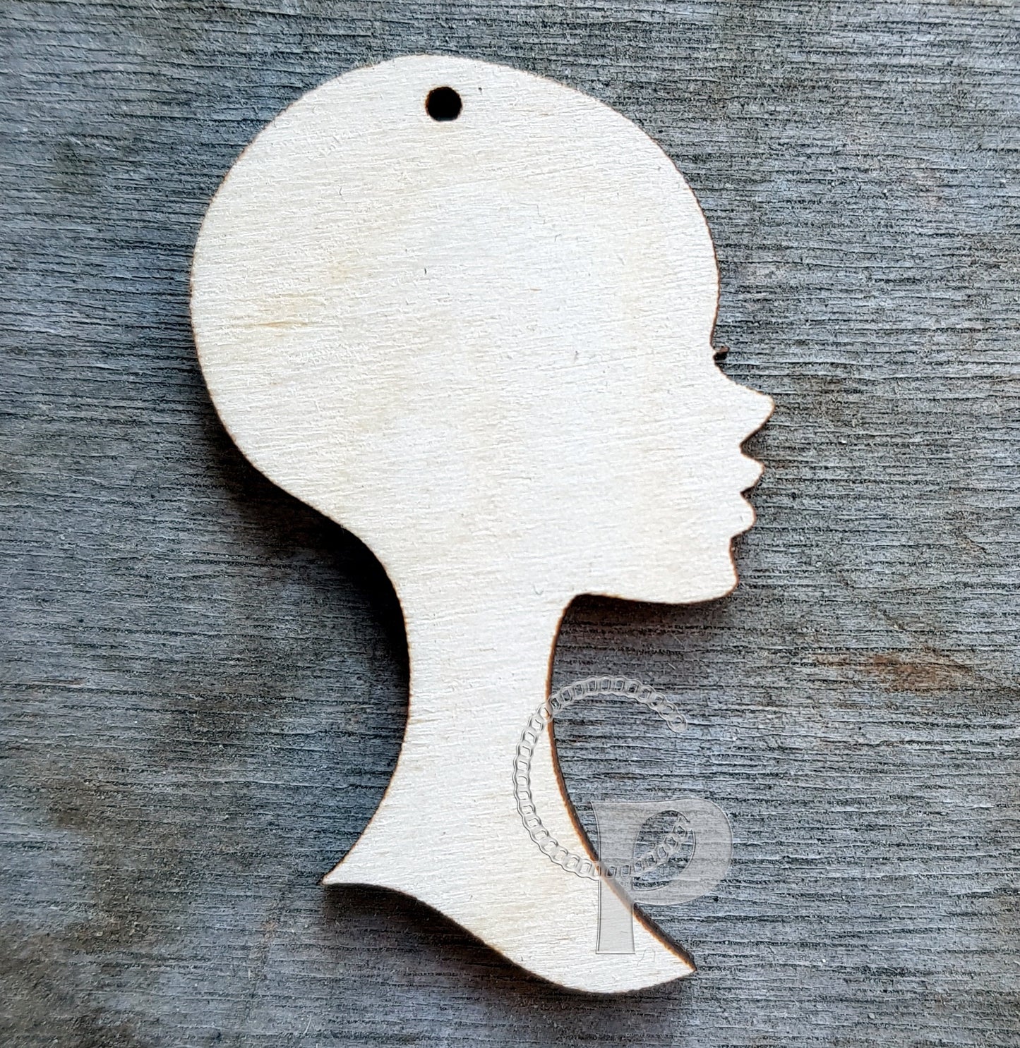 10 blank shapes plain wooden Africa girl doll natural hair for jewelry earrings making laser cut crafts Afro side silhouette unfinished