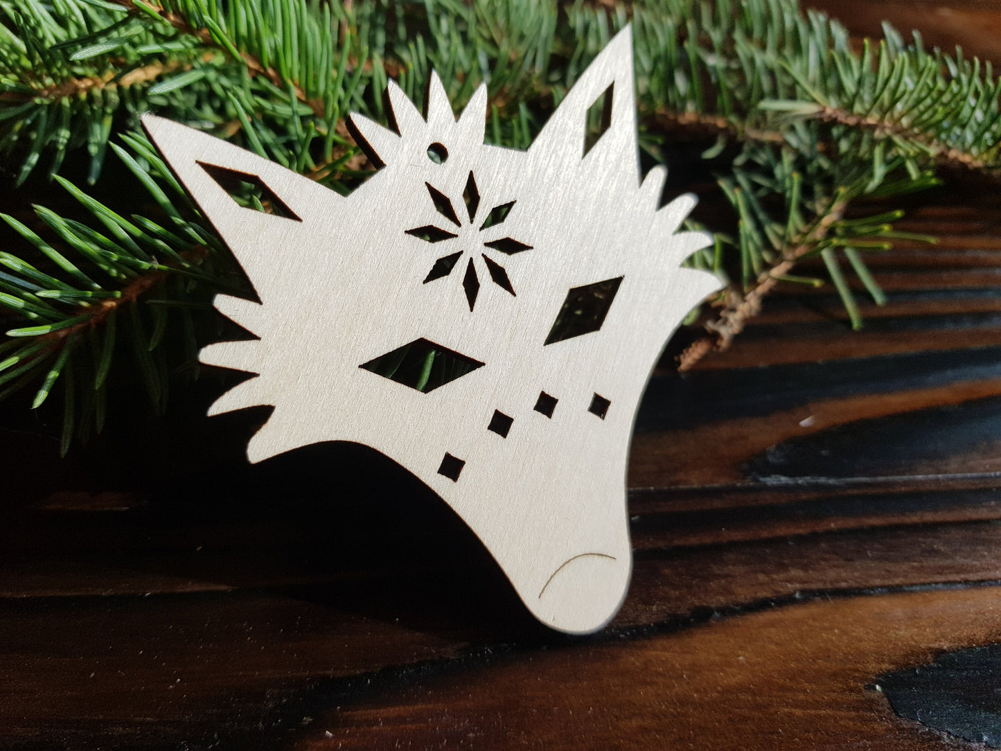 Wooden Nordic Scandi animals ornaments scandinavian folk pattern simple natural wood Christmas crafts decoration 10 pieces
