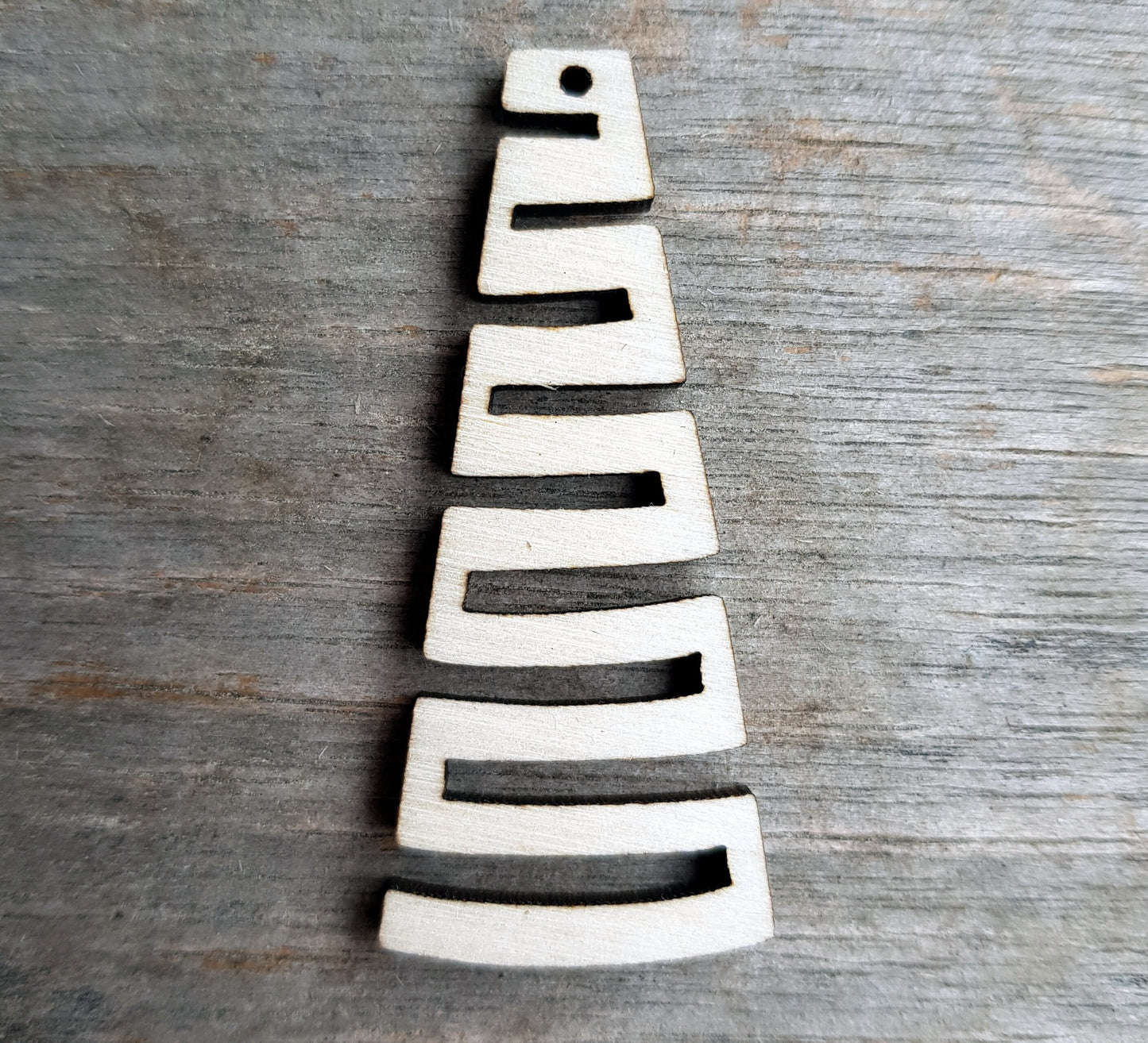 10x wooden shapes for jewelry, earrings making blanks, spiral, geometric
