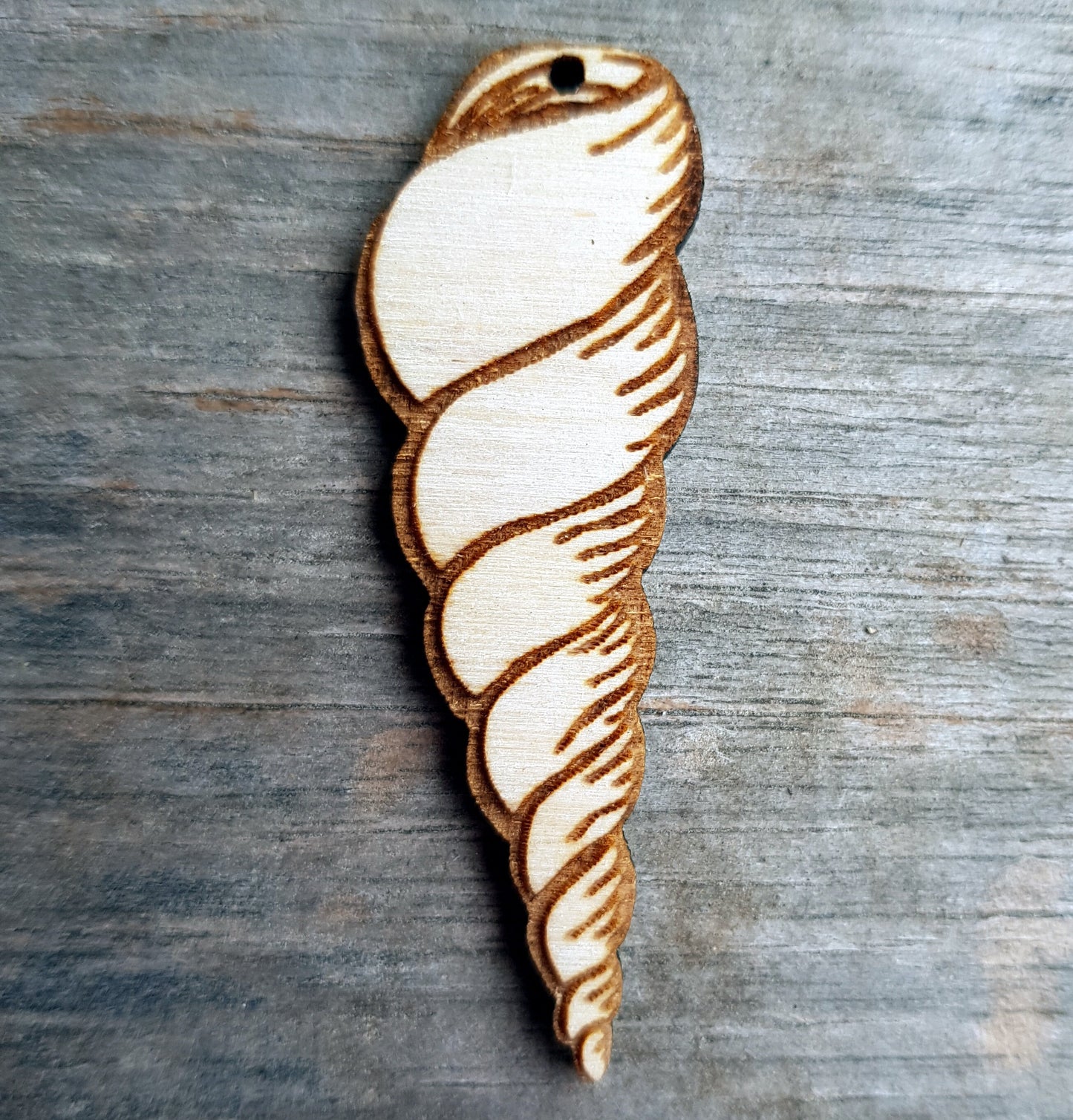 10 wooden shapes for jewelry crafts earrings making blanks engraved marine themed shells