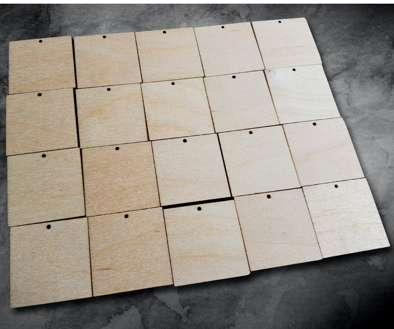 1 inch unfinished wooden shapes 20 x connectors for jewelry earrings making square crafts