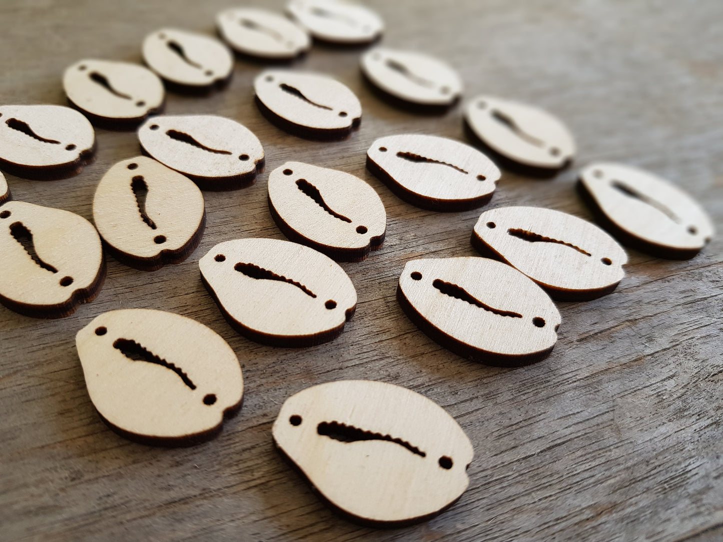 1 inch unfinished wooden shapes 20 x connectors for jewelry earrings making cowrie shell crafts