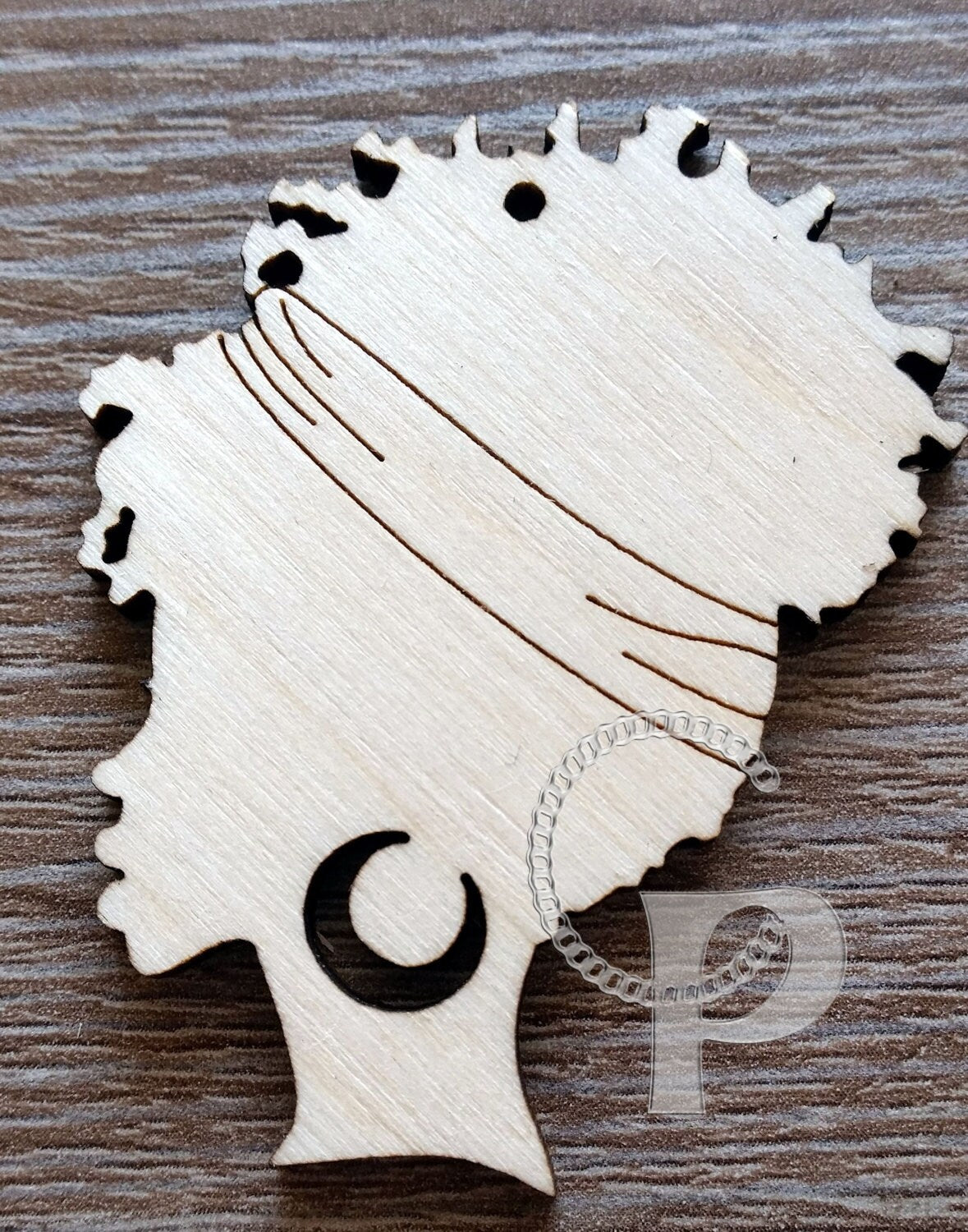 10 wooden cut outs Africa girl natural hair shapes for jewelry earrings making laser cut crafts  Afro silhouette unfinished wood