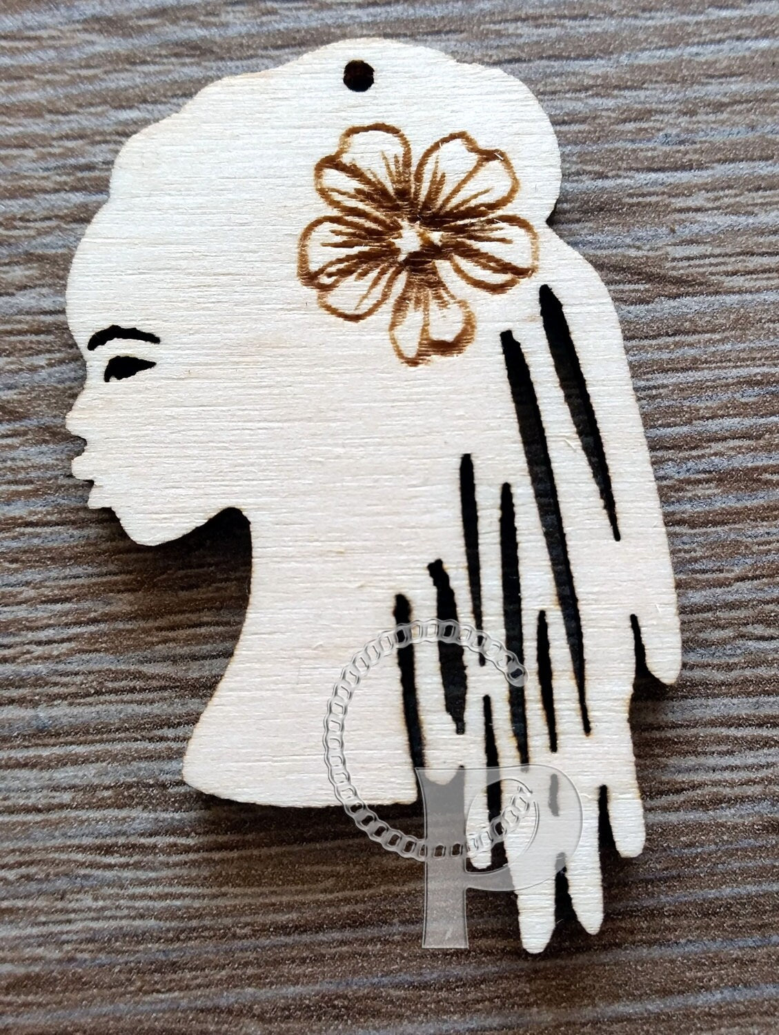 10 wooden cut outs Africa girl natural hair shapes for jewelry earrings making laser cut crafts  Afro silhouette unfinished wood