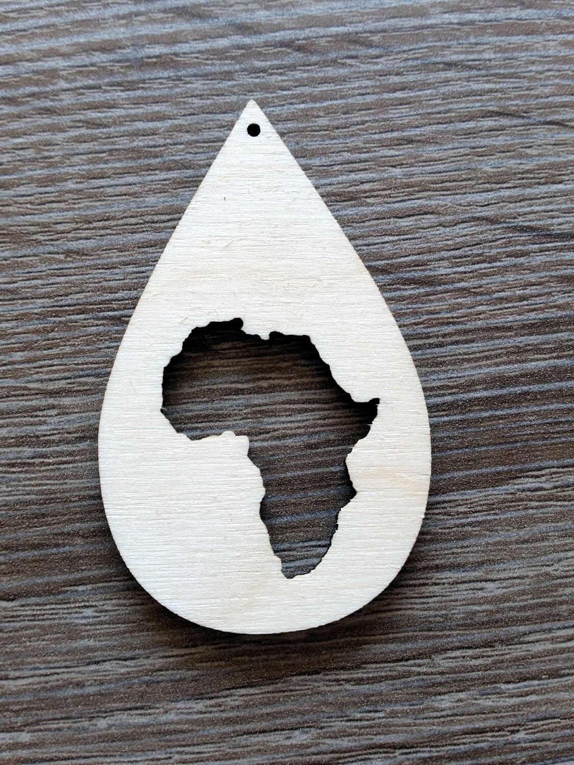 10 plain birch wooden Africa shapes for jewelry natural earrings making laser cut crafts decoupage large unfinished geometric Free postage