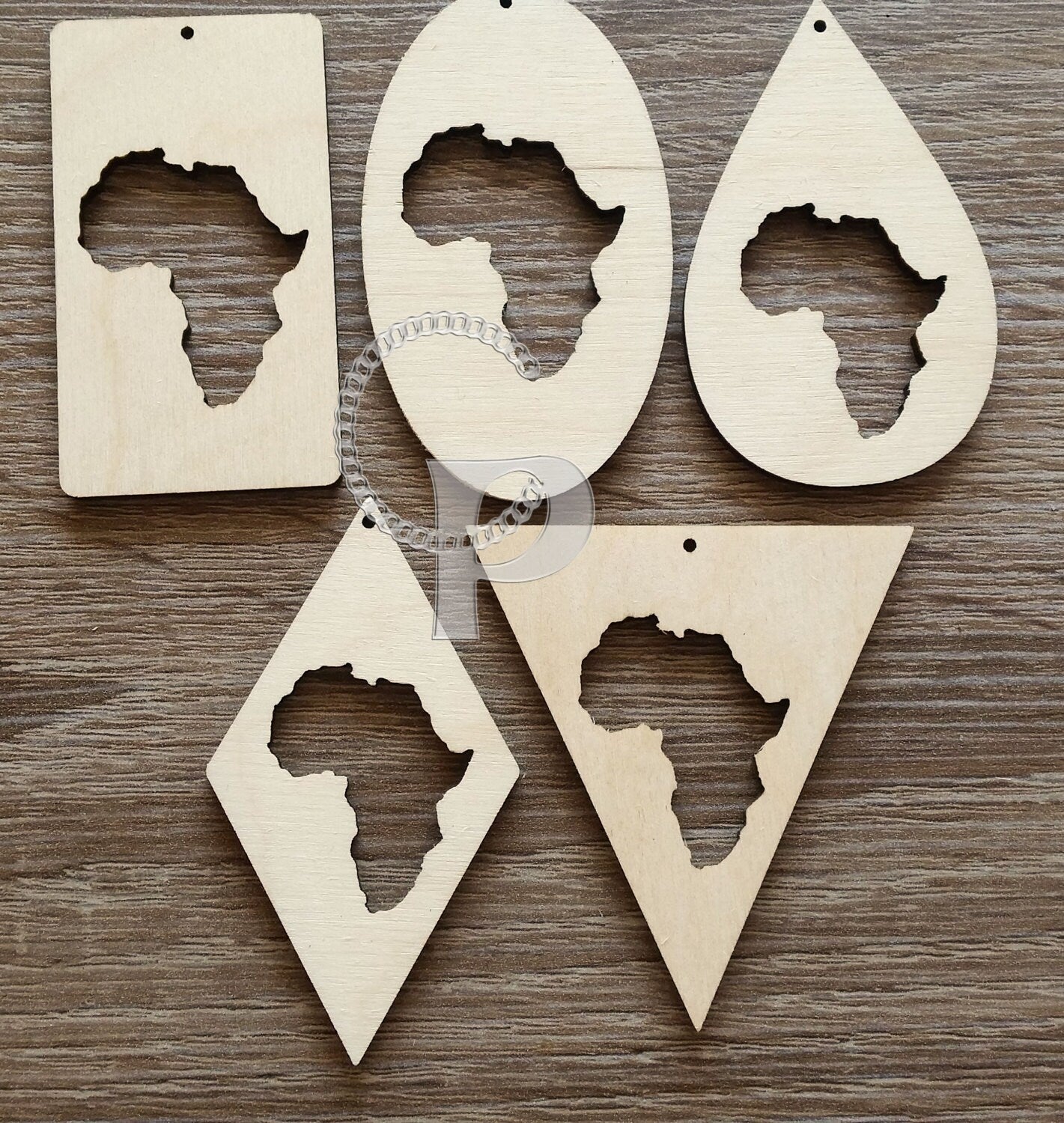 10 plain birch wooden Africa shapes for jewelry natural earrings making laser cut crafts decoupage large unfinished geometric Free postage