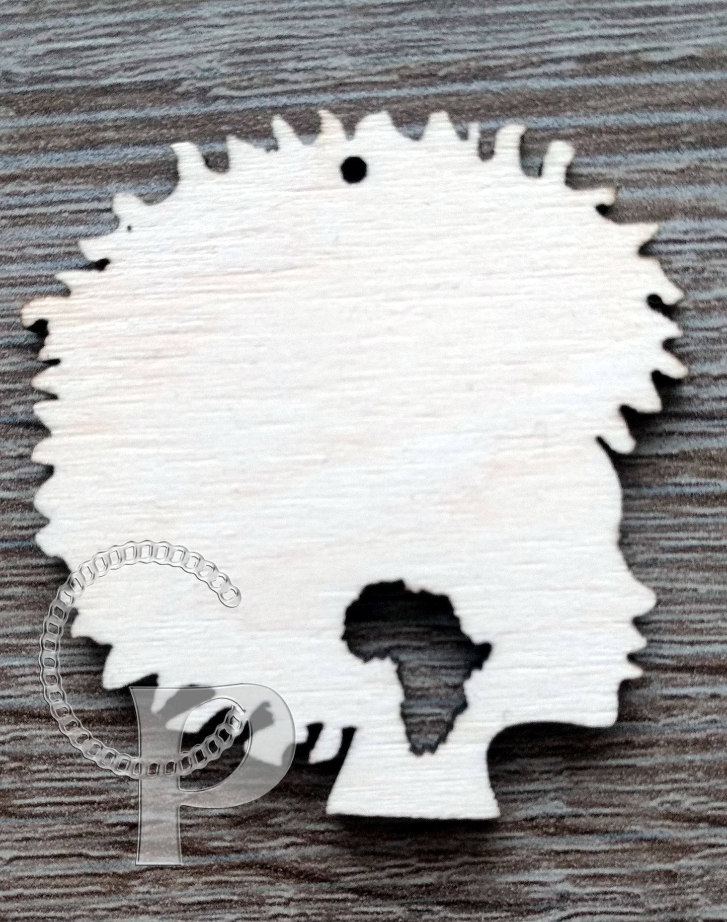 10 plain wooden Africa girl natural hair locs shapes jewelry earrings making laser cut crafts Afro silhouette unfinished Free postage