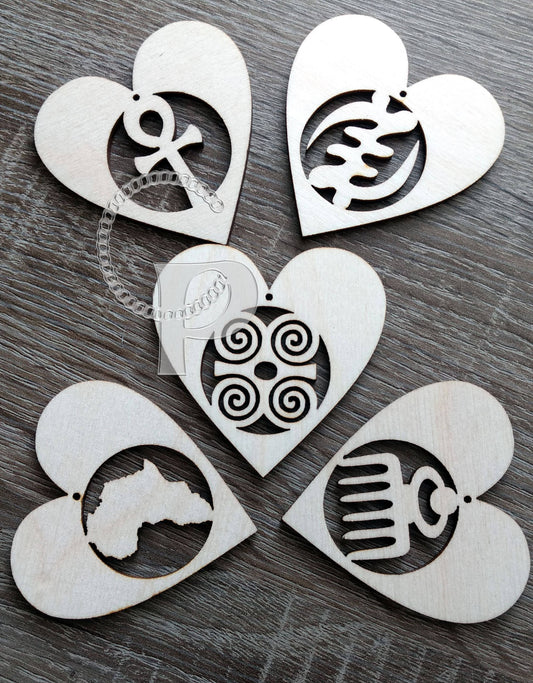 10 x plain birch wooden heart Africa shapes for jewelry earrings making laser cut crafts decoupage large unfinished wood Free postage