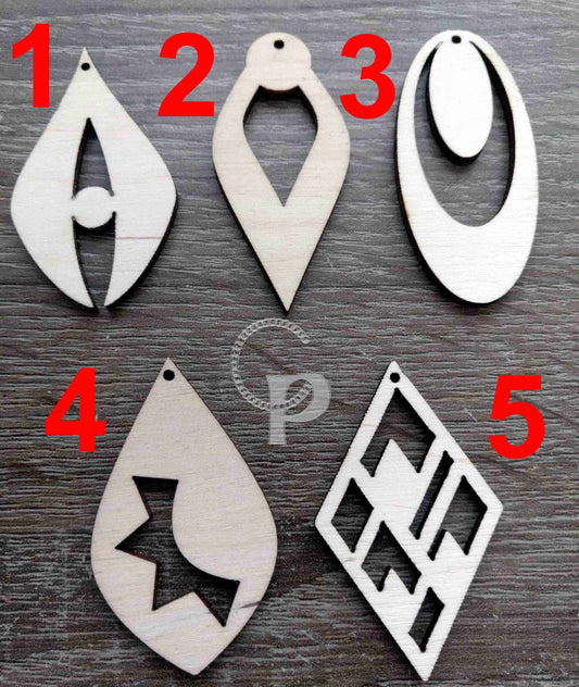 10 x plain birch wooden shapes for jewelry earrings making shapes teardrop oval laser cut tags crafts decoupage Free postage