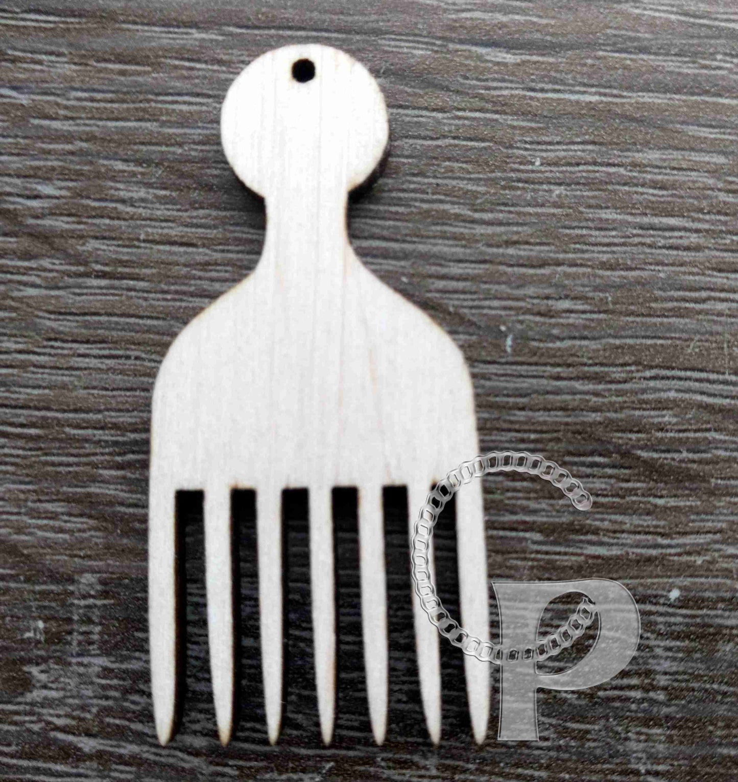 10 plain wooden Afro pick natural hair shapes jewelry earrings making laser cut crafts Afro pick comb silhouette puff fro Free postage