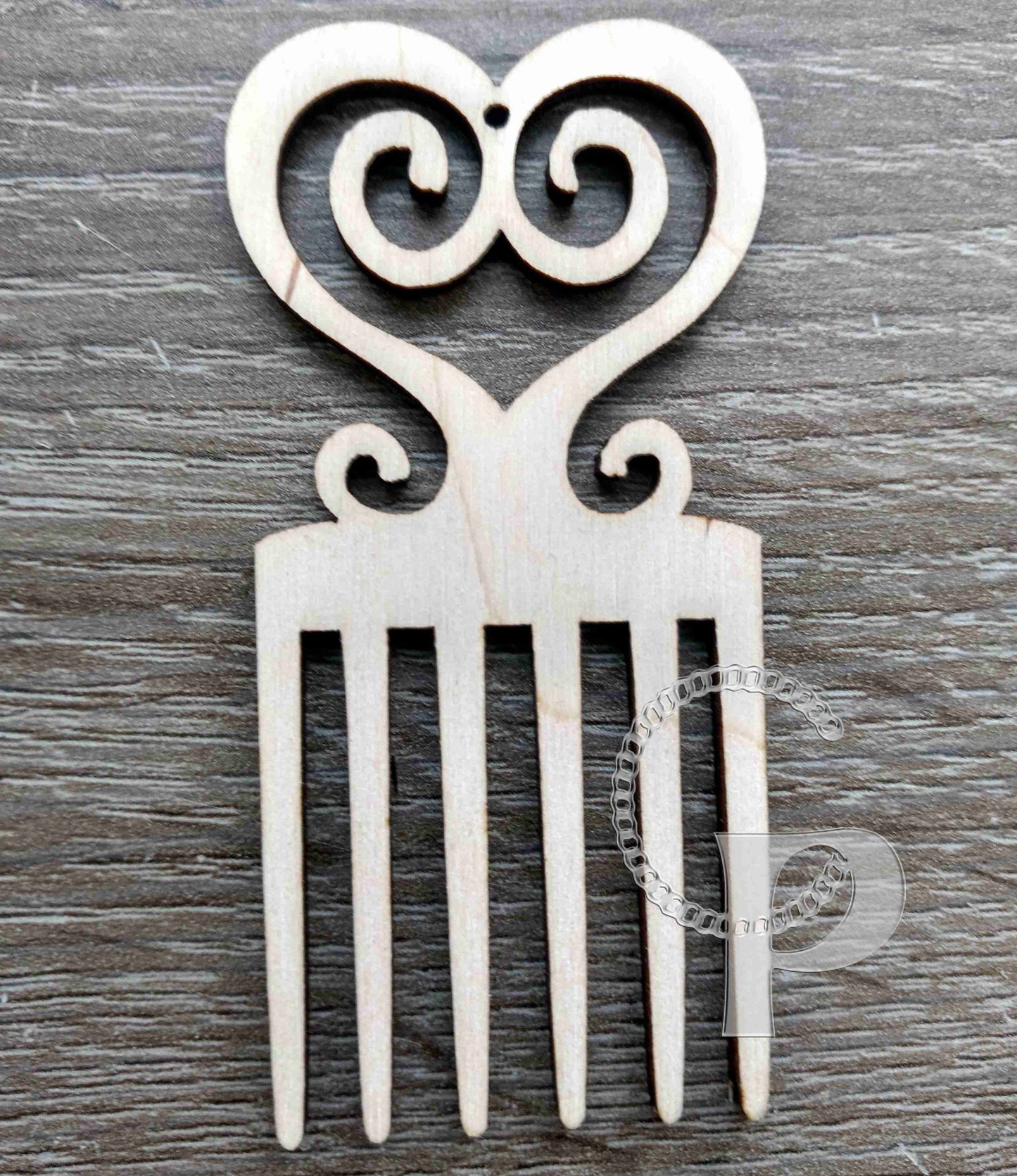 10 plain wooden Afro pick natural hair Adinkra pick jewelry earrings making laser cut crafts Afro pick comb Gye Nyame Sankofa Free postage