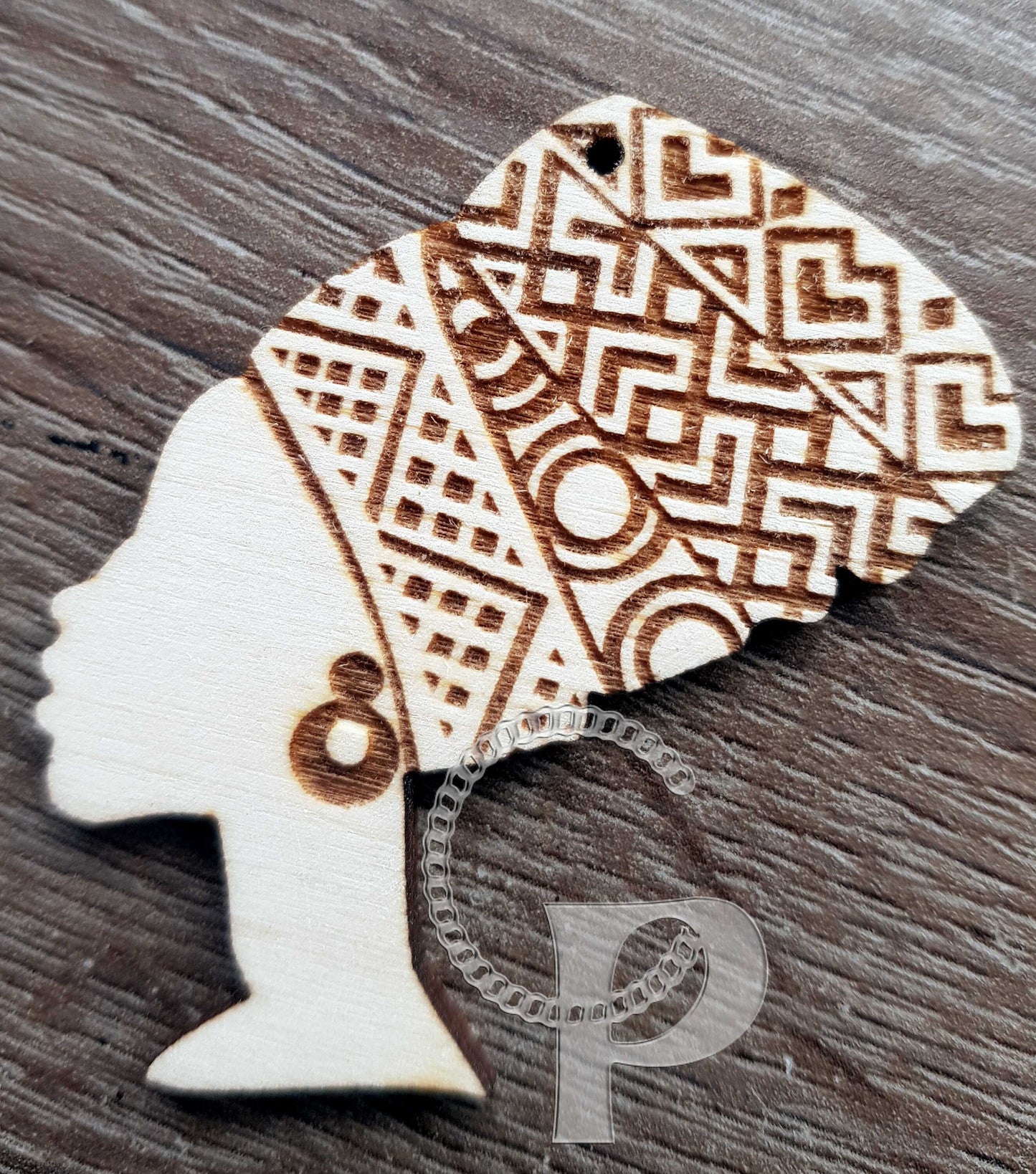 10 plain wooden shapes African queen head wrap shapes jewelry earrings making laser cut