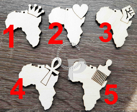 10 plain natutal wooden Africa shapes jewelry earrings making laser cut crafts fist Ankh comb unfinished Free post