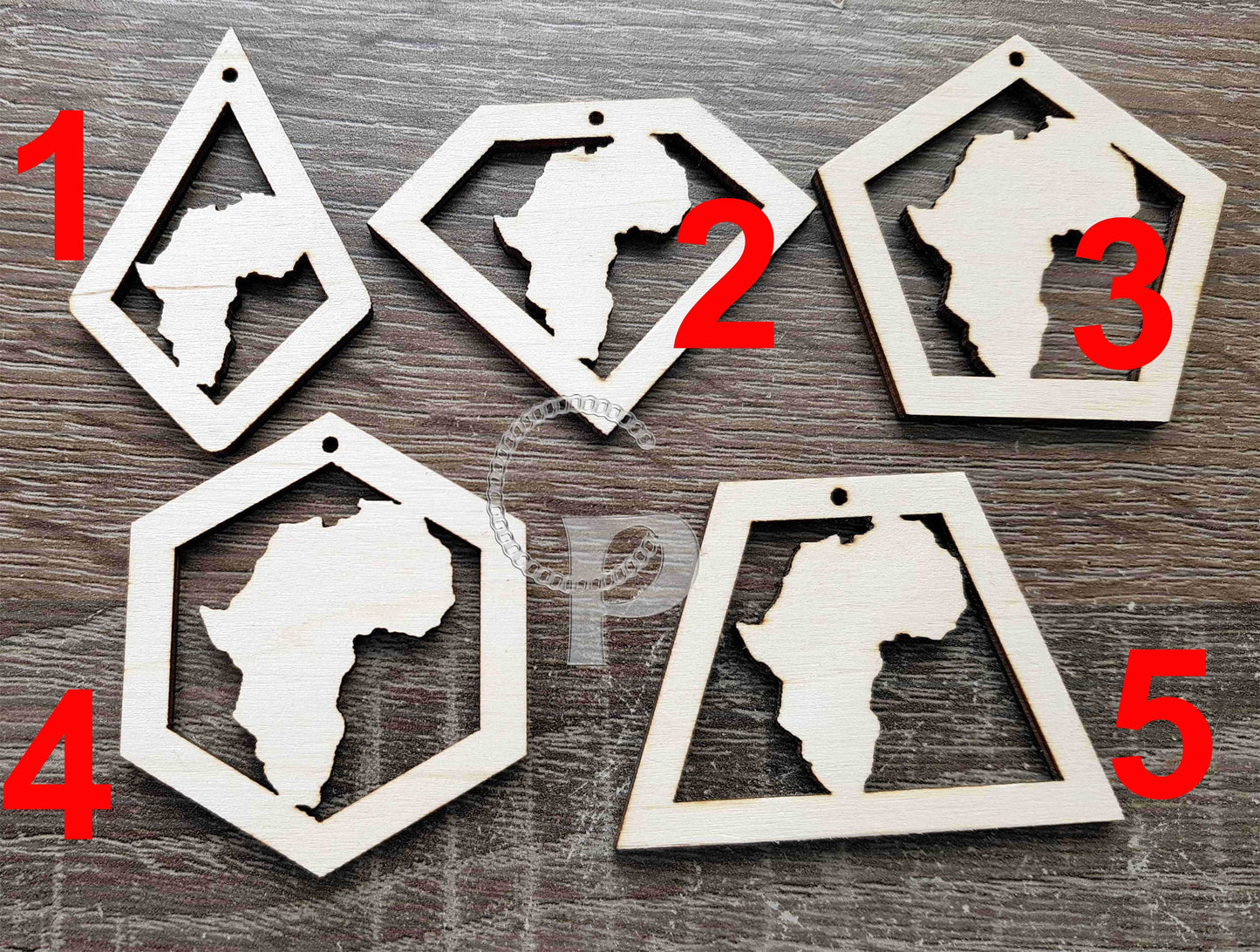 10 plain natutal wooden Africa shapes jewelry earrings making laser cut geometric shapescrafts unfinished Free post