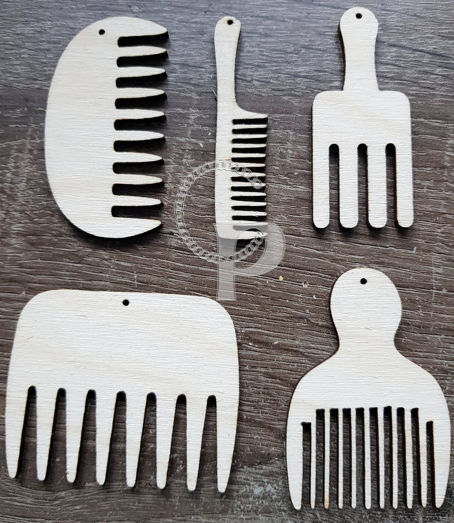 10 wooden shapes Afro pick shapes jewelry earrings making blanks laser cut African crafts comb silhouette base Free postage