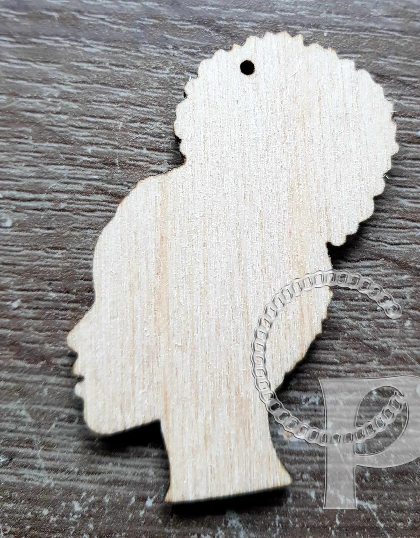 Wooden shapes African girl silhouettes 10 pieces natural hair jewelry earrings making laser cut crafts Afro puff unfinished Free postage