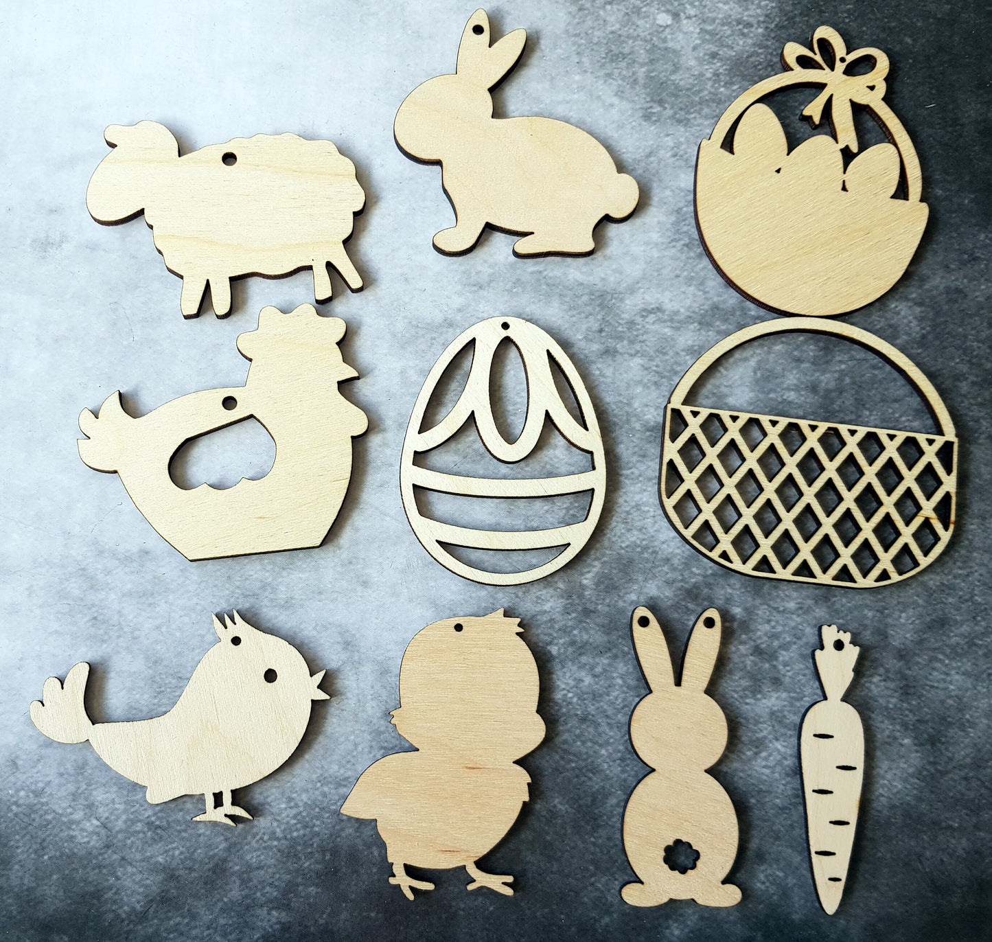 Easter wooden blanks wood craft shapes DIY spring decor