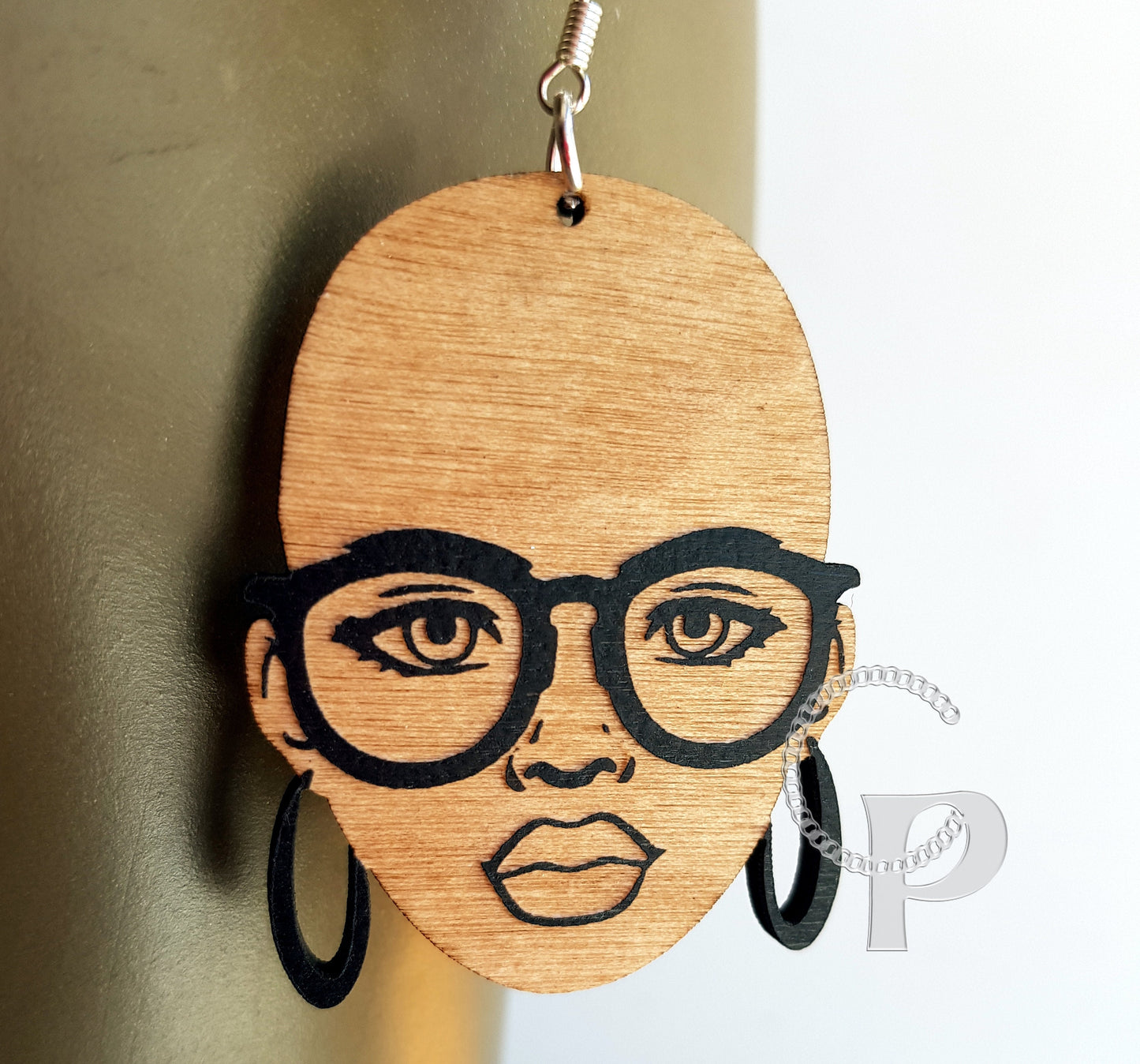 African earrings 10 pairs laser cut wooden earrings bald girl with glasses earrings bulk buy wholesale offer