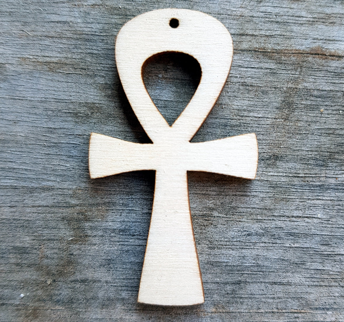 10 plain wooden ANKH Egyptian cross shapes jewelry earrings making laser cut crafts wood blanks