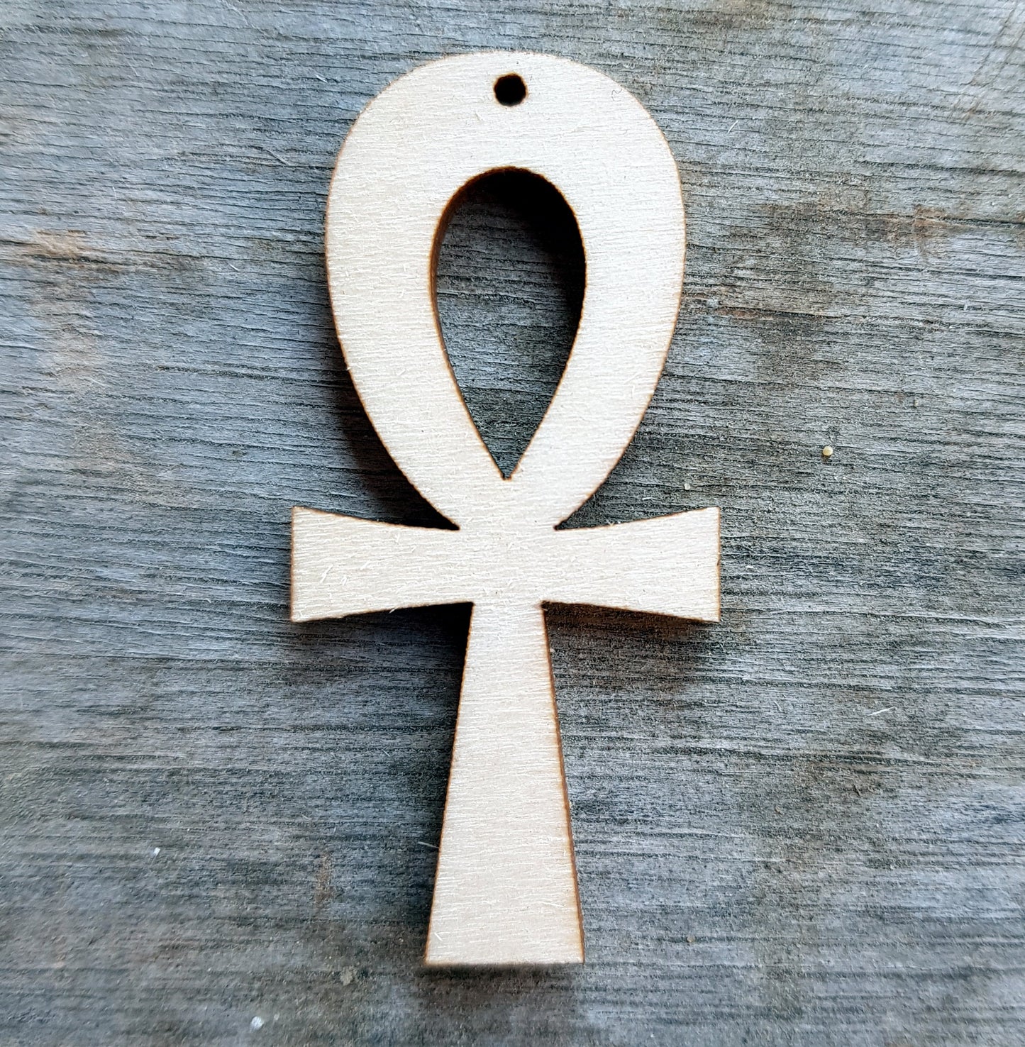 10 plain wooden ANKH Egyptian cross shapes jewelry earrings making laser cut crafts wood blanks