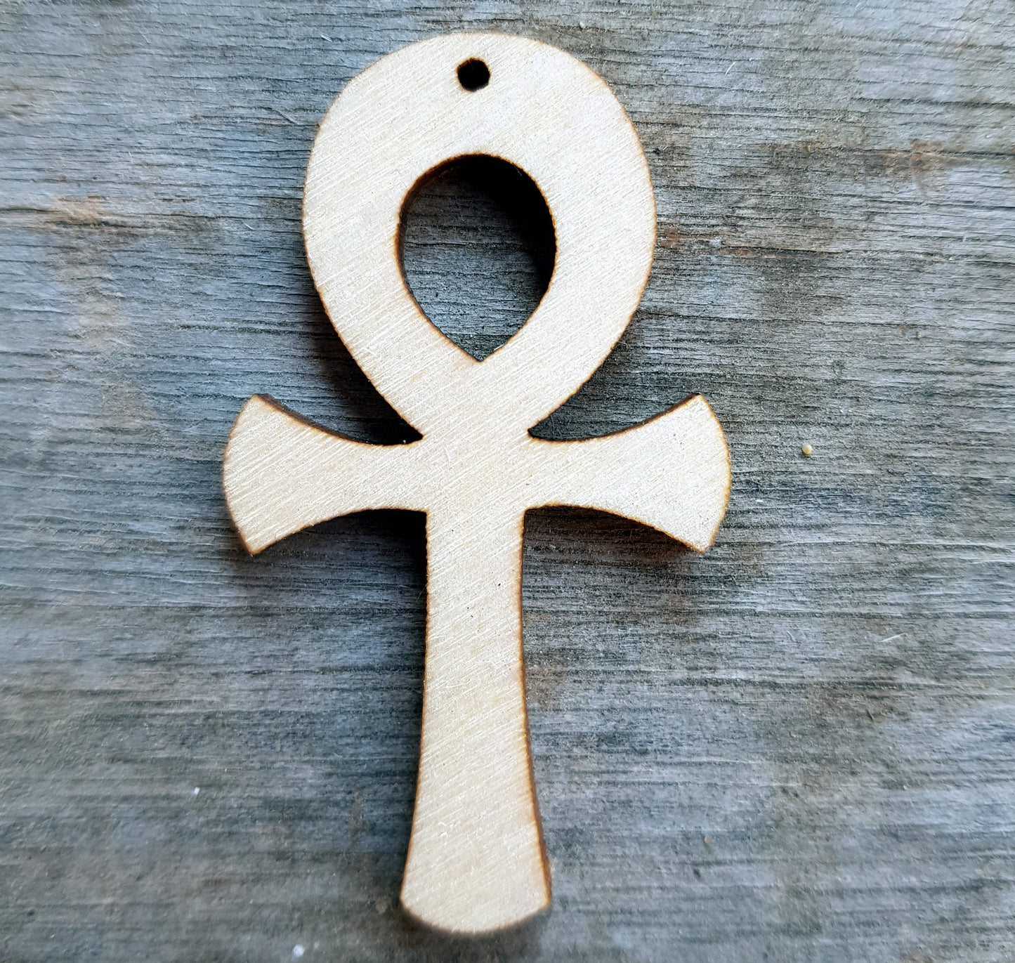 10 plain wooden ANKH Egyptian cross shapes jewelry earrings making laser cut crafts wood blanks