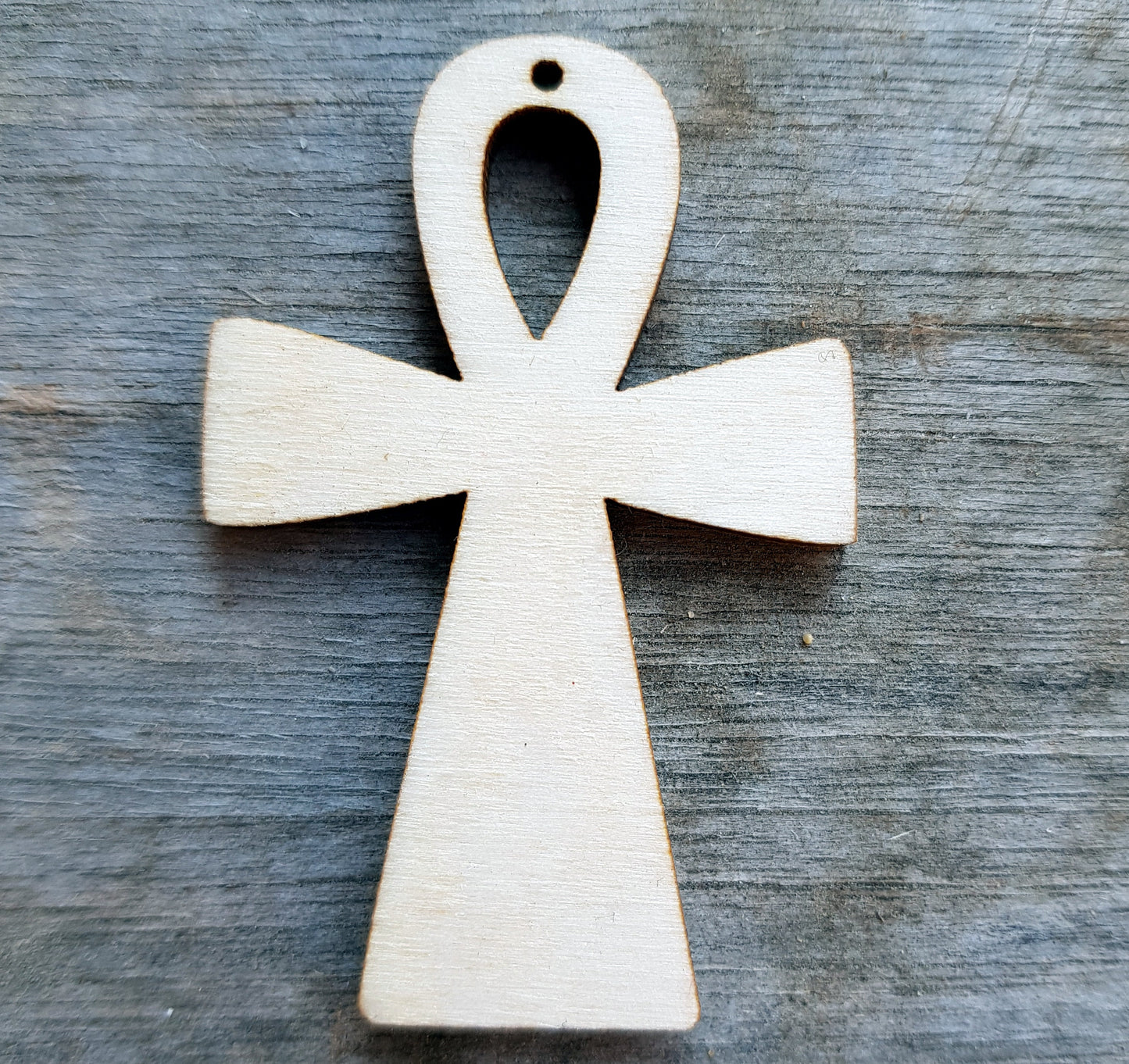 10 plain wooden ANKH Egyptian cross shapes jewelry earrings making laser cut crafts wood blanks